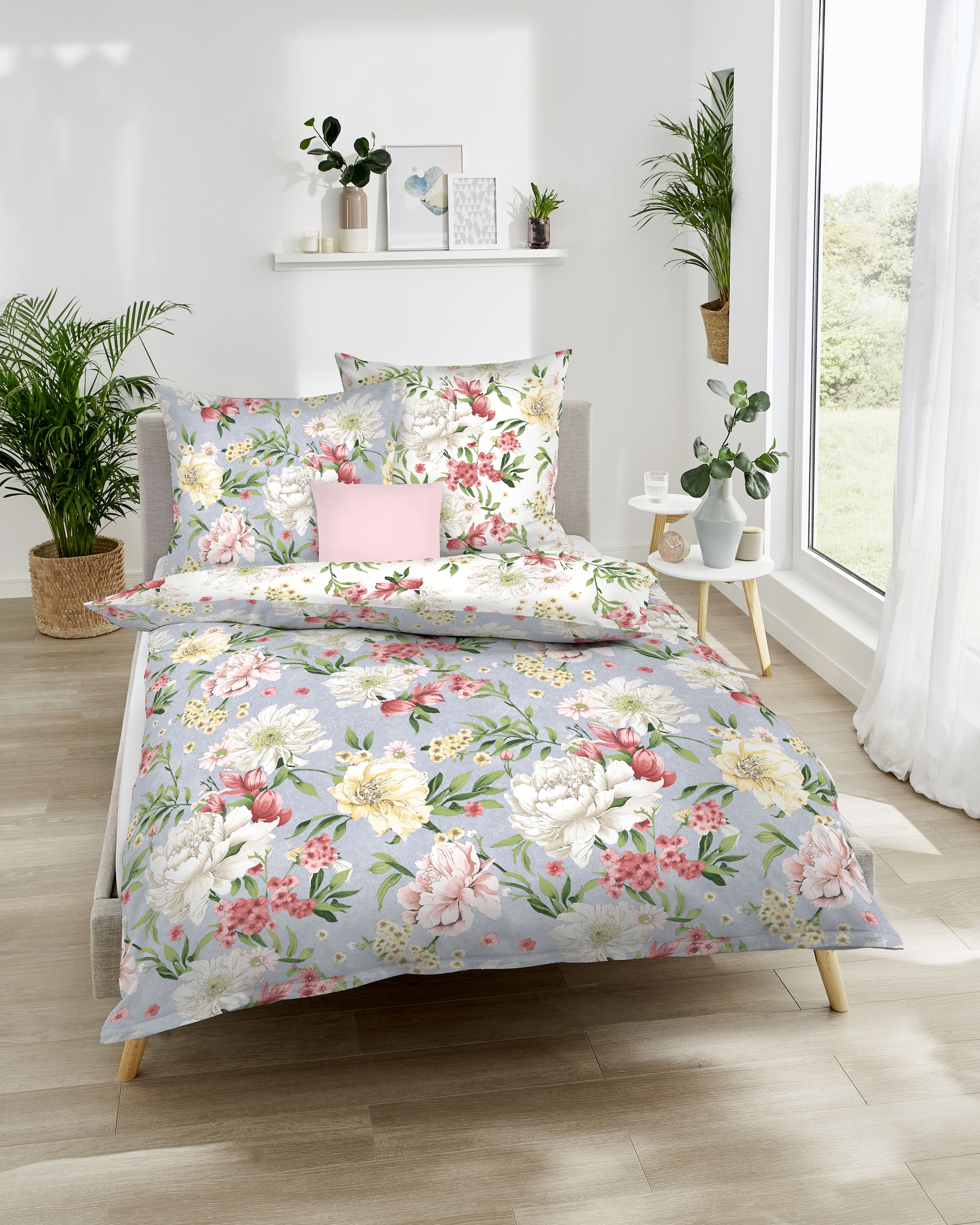Kaeppel Wendebettwäsche "Flirtation" 2 Stk. tlg. Mit Blumen günstig online kaufen