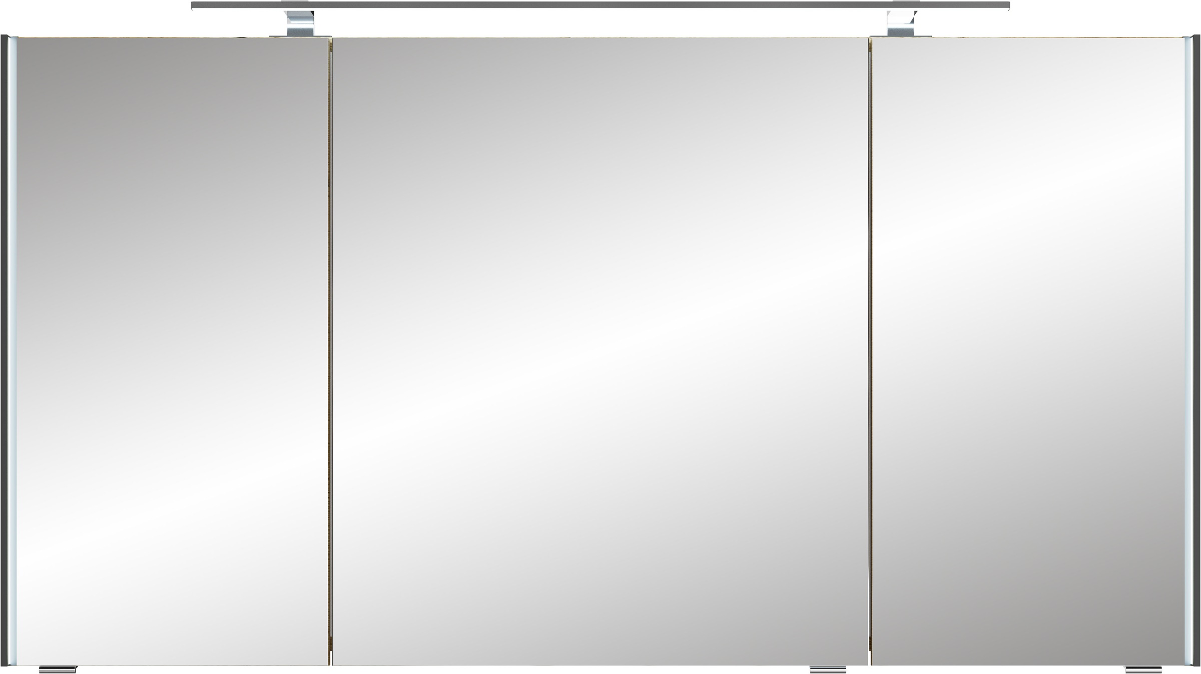 Saphir Badmöbel-Set »Serie 7045 2-teilig Mineralmarmor-Waschtisch mit LED-Spiegelschrank«, (Set, 2 St.), Badezimmer-Set 133,2 cm breit, inkl. Türdämpfer, 5 Türen, 2 Schubladen