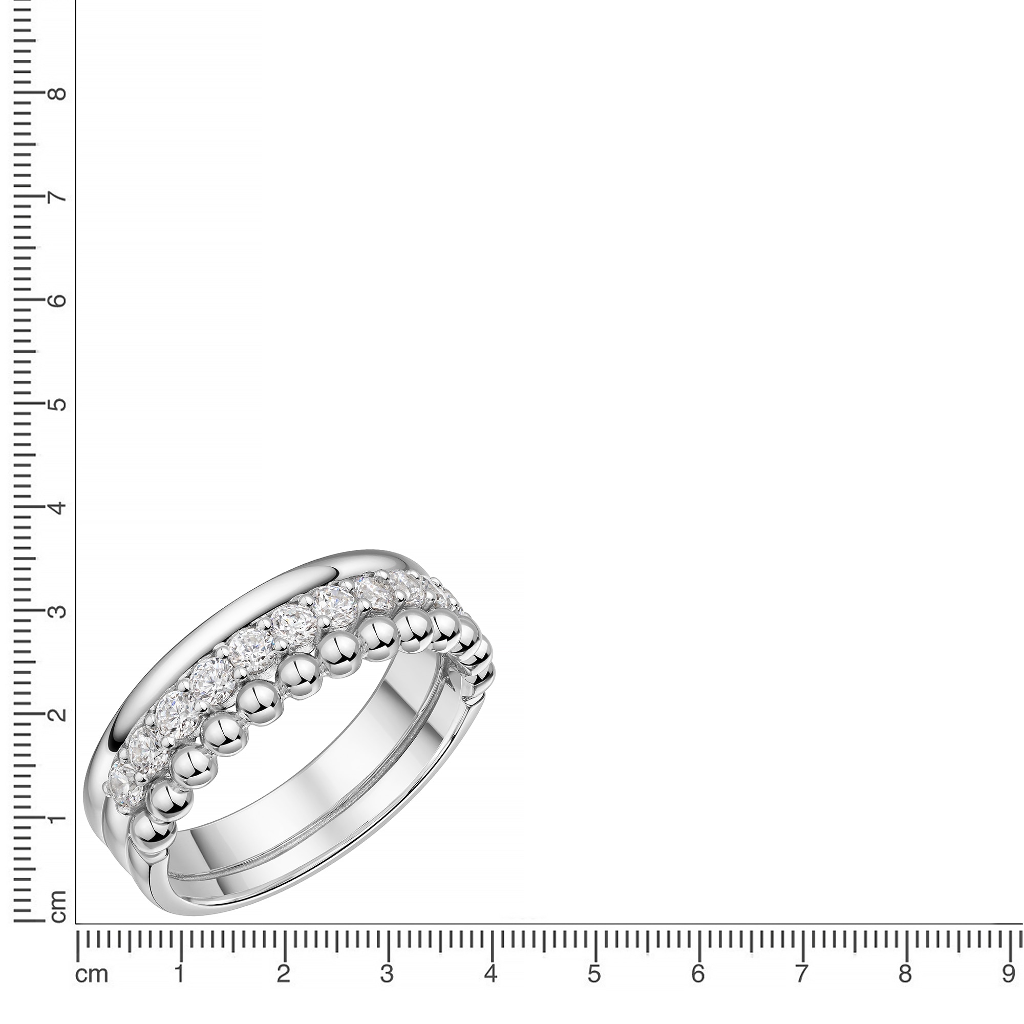 Firetti Fingerring »Schmuck Geschenk Silber 925 Damenring Ring Krone« mit Zirkonia (synth.)