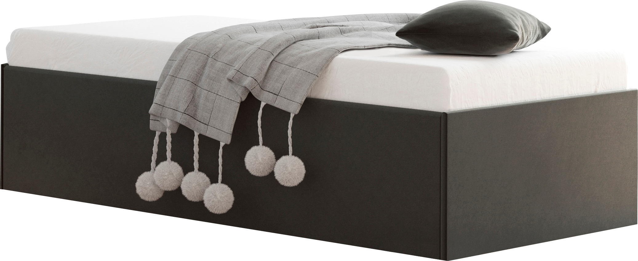 Westfalia Schlafkomfort Polsterbett »Amrum«, in Samtvelours ohne Kopfteil, mit und ohne Bettkasten erhältlich