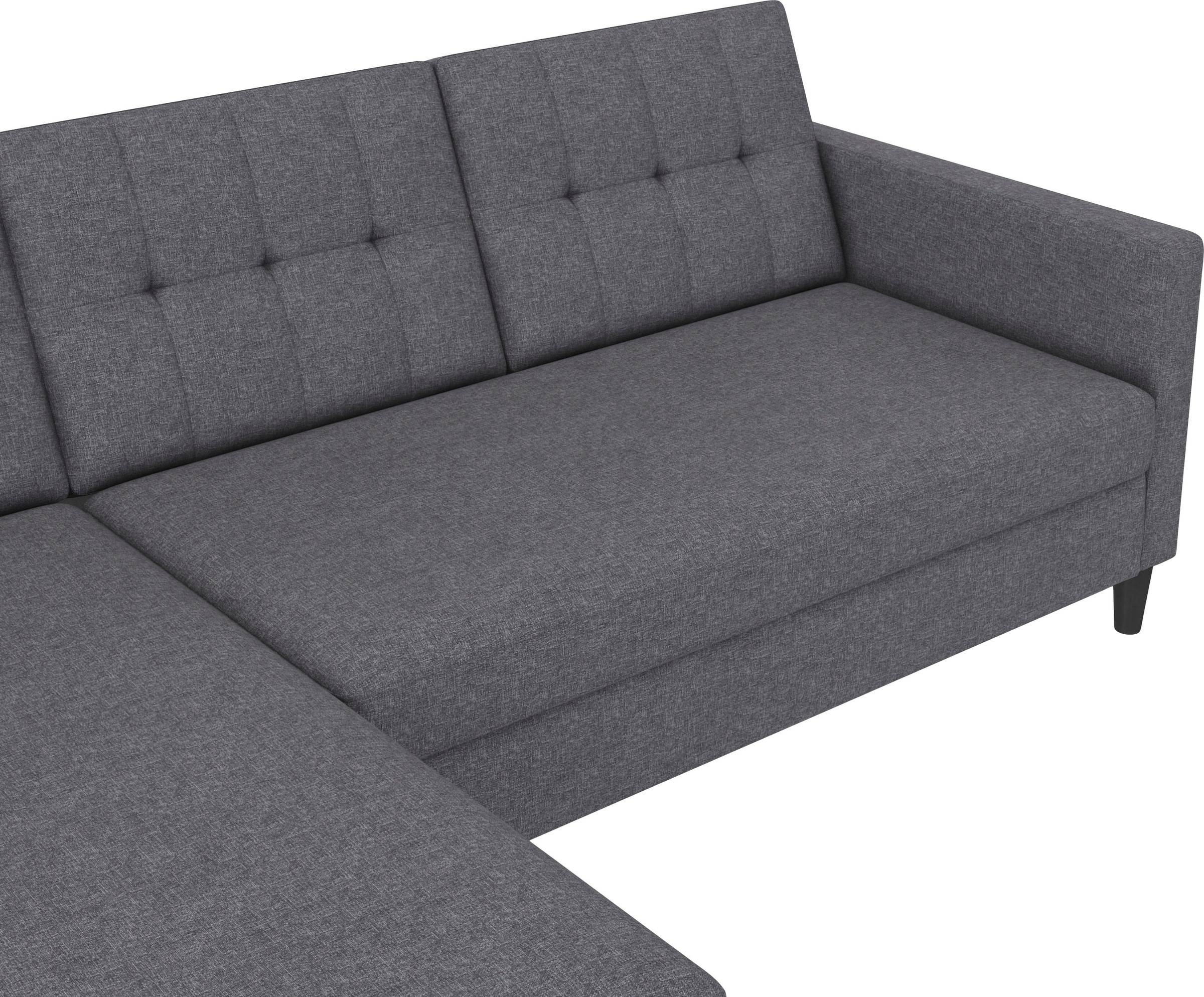 Dorel Home Ecksofa »Hartford II«, mit Bettfunktion und Stauraum, Recamiere beidseitig montierbar