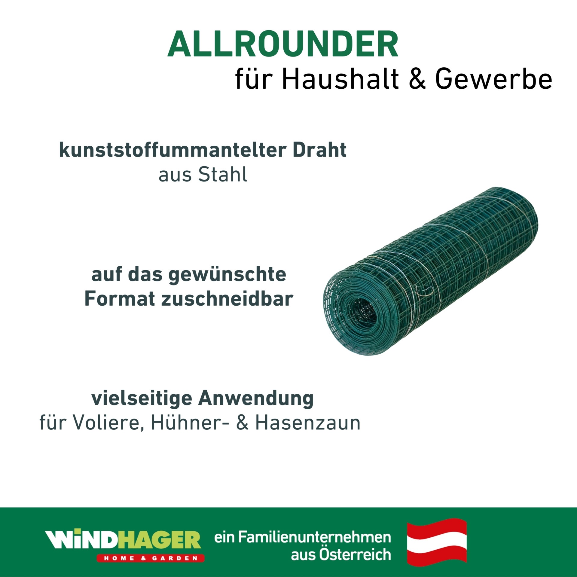 Windhager Voliere »für Tiere und Garten, Drahgitter für den Außenbereich« Stahlgitter erhältlich in unterschiedlichen Größen, grün