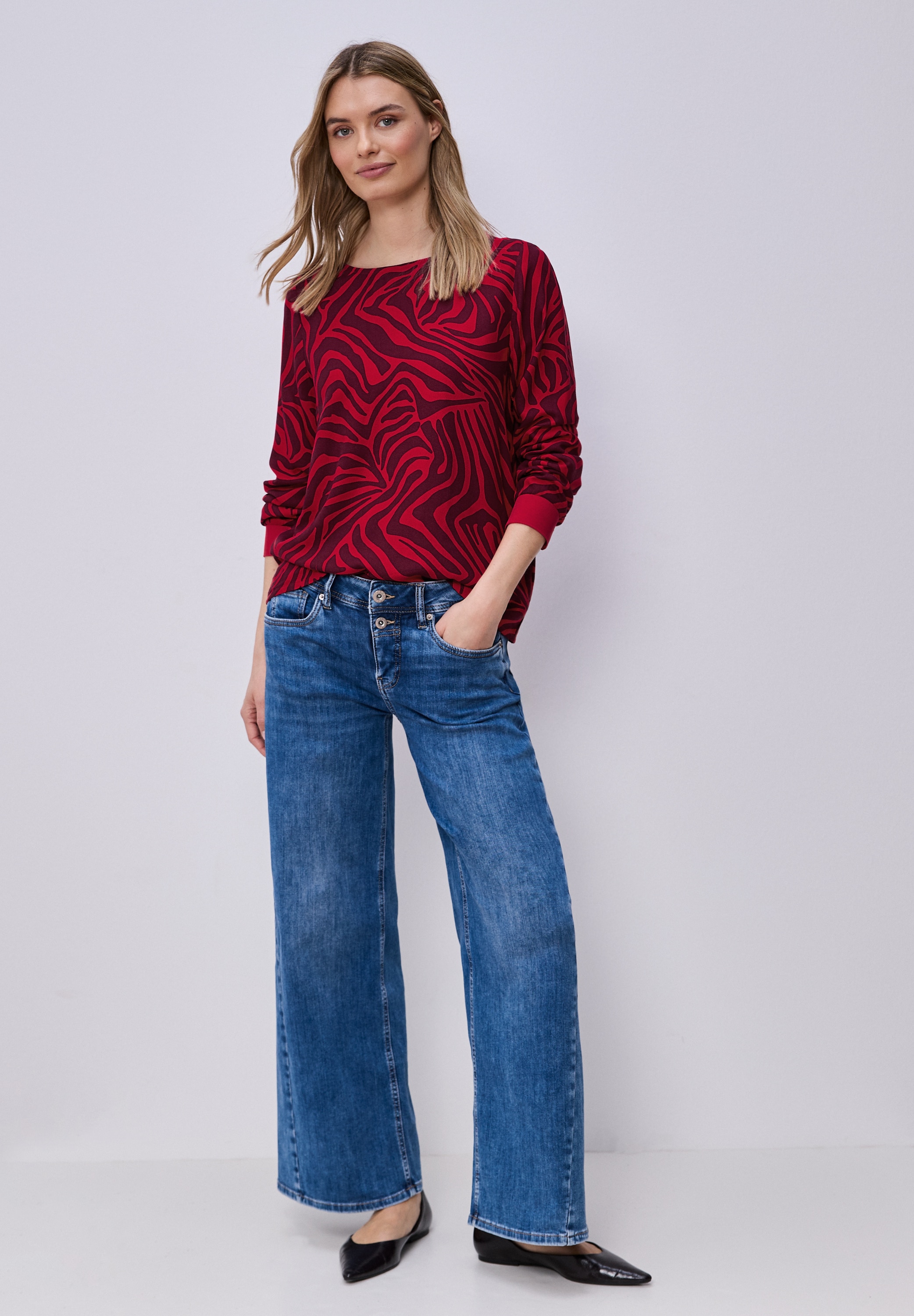 STREET ONE Langarmbluse aus softer Viskose