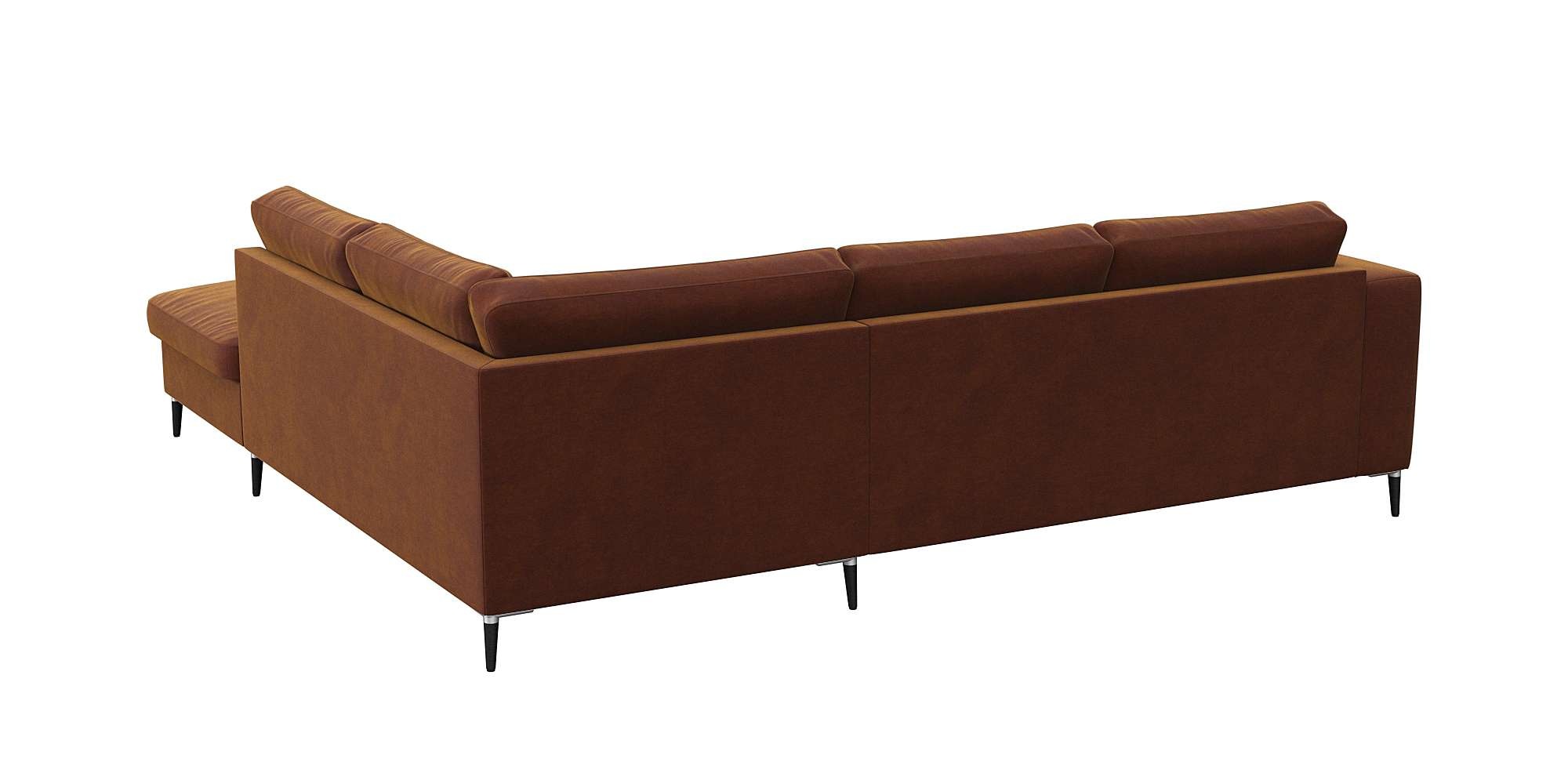 FLEXLUX Ecksofa »Fiore, bequem und komfortabel, zeitlos, OTTOs Choice, L-Form«, breite Armlehnen, Füße Alu/schwarz, B/T 241/225 cm, Kaltschaum im Sitz