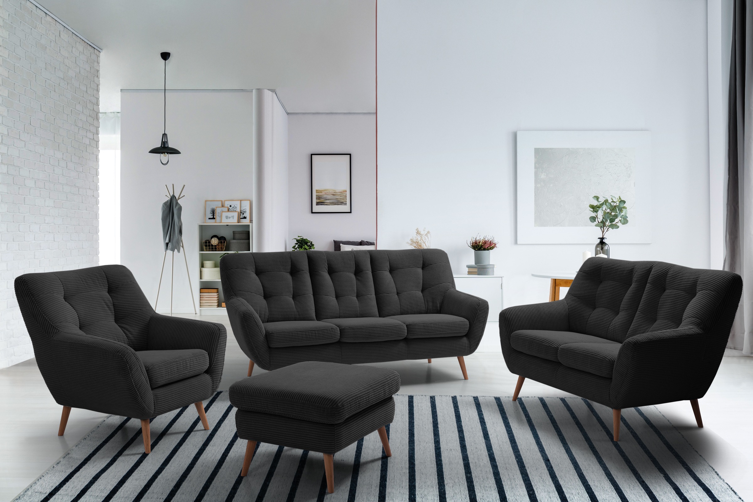 exxpo - sofa fashion Sessel "Scandi, Loungesessel mit tollem Sitzkomfort, h günstig online kaufen