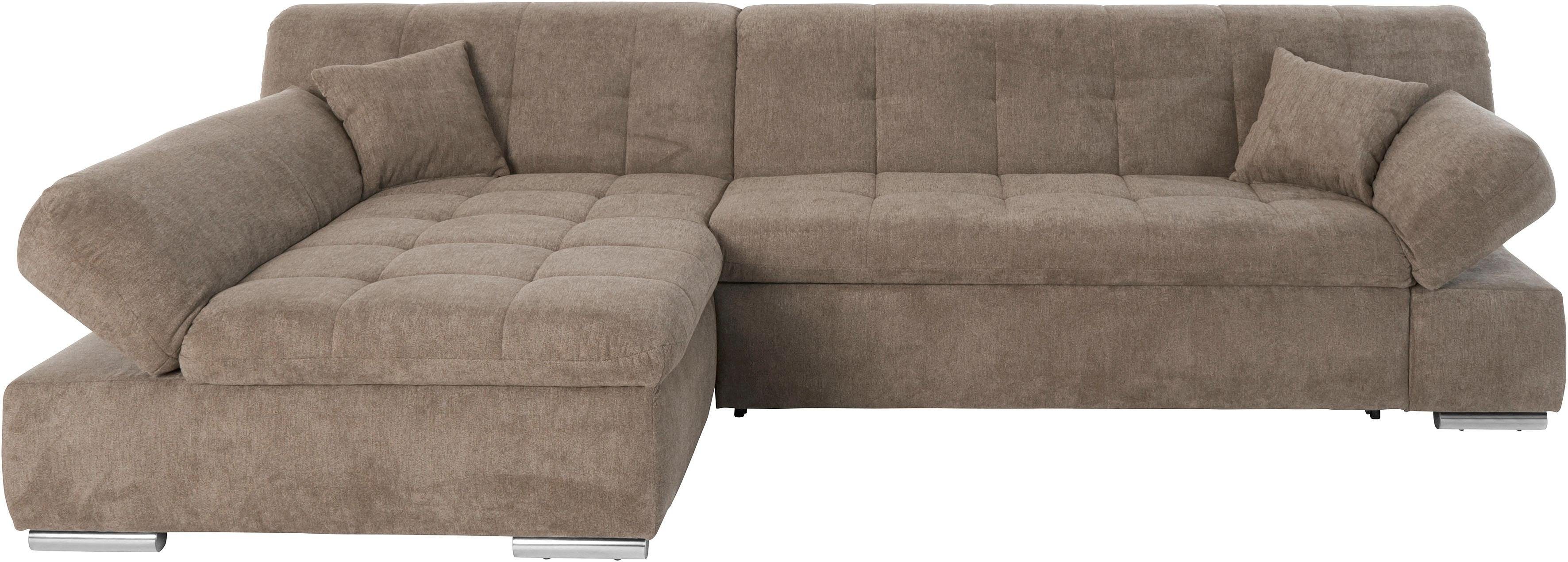 DOMO collection "MONA 297x173 cm, modern und komfortabel" whlw. mit Bettfunktion, L-Form