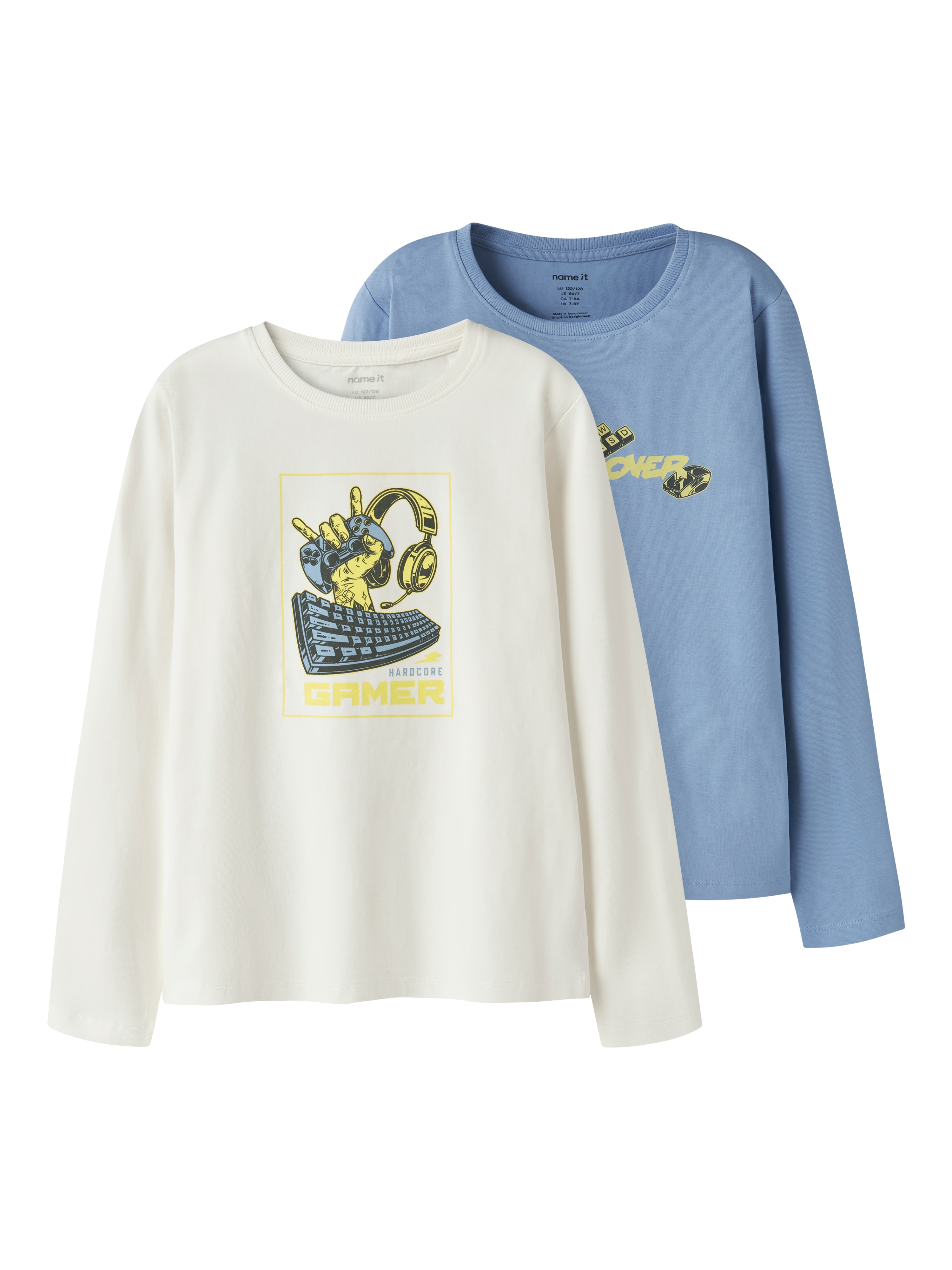 Name It Langarmshirt "NKMVUX 2P LS TOP" Packung, 2 tlg. Baumwollmischung, regular fit