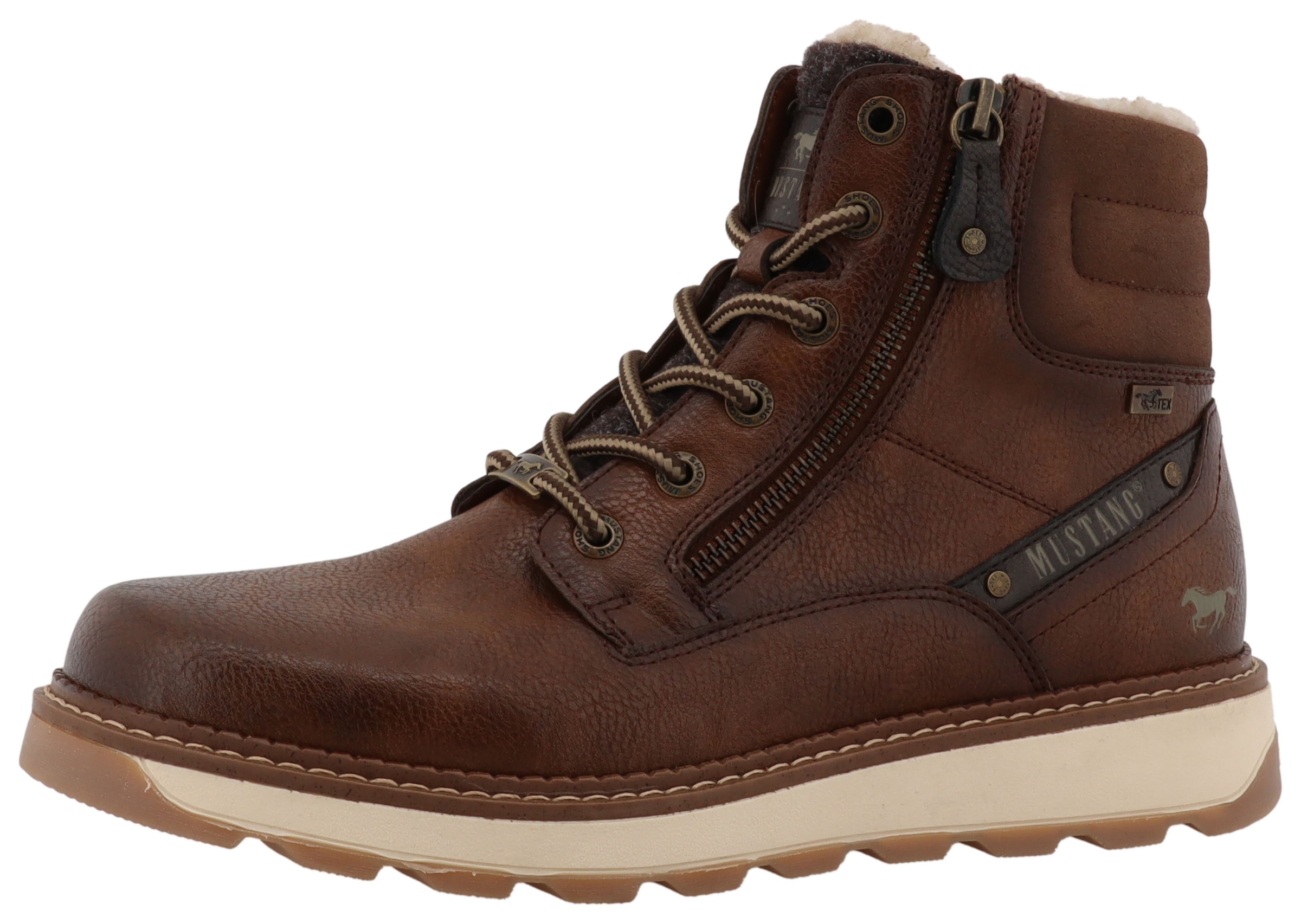 Mustang Shoes Winterstiefelette "Elio" Schnürstiefel, Winterstiefel mit War günstig online kaufen