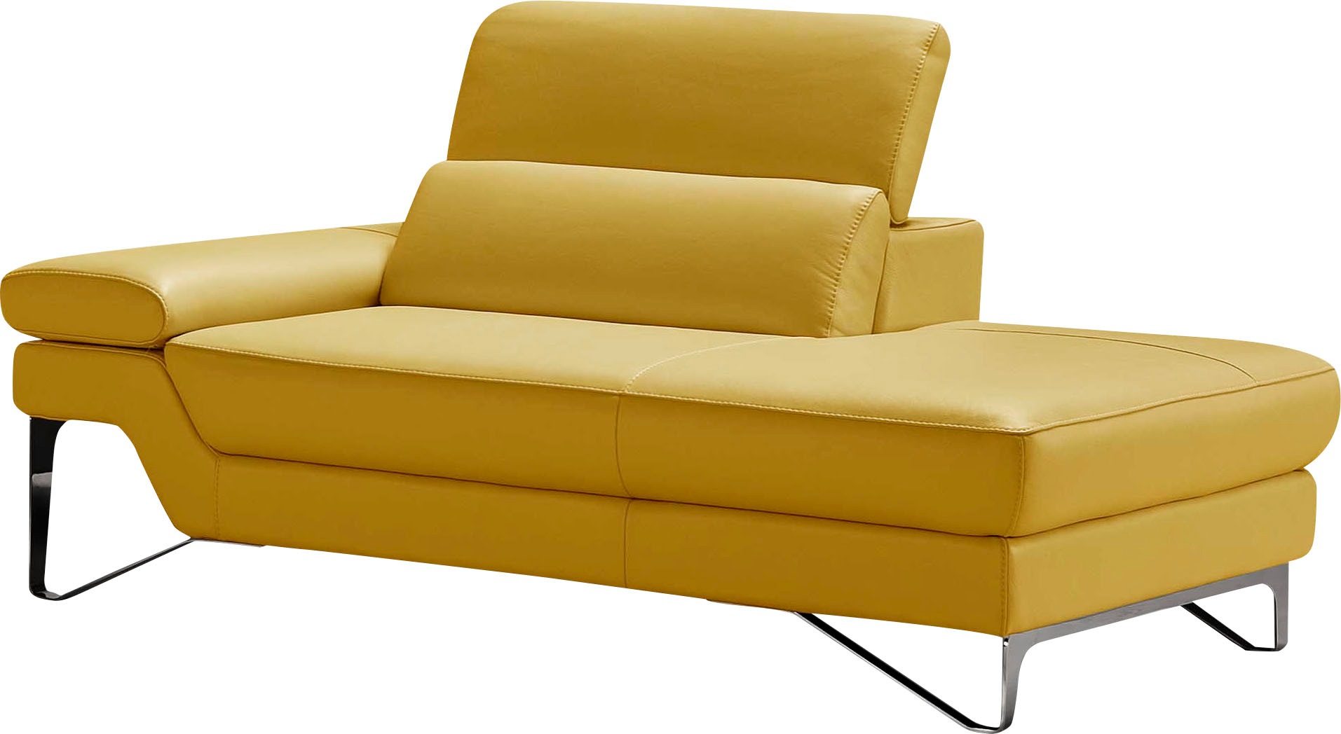 Egoitaliano Ottomane »Princess, elegantes Designsofa mit erstklassigem Sitzkomfort,«, inkl. verstellbarem Kopfteil und edle Designmetallfüße