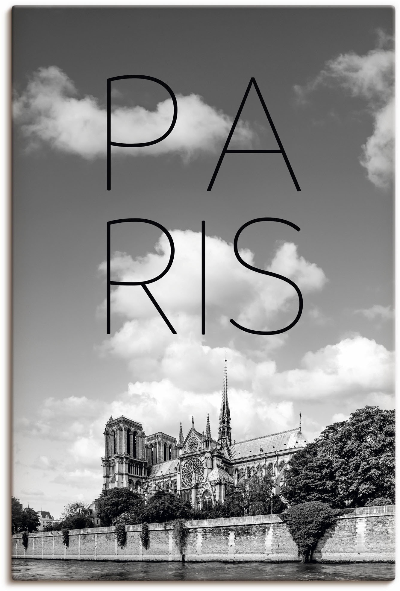 Artland Wandbild »PARIS Kathedrale in St.), bestellen (1 Wandaufkleber oder Alubild, BAUR als Größen Paris, versch. Poster | Leinwandbild, Notre-Dame«
