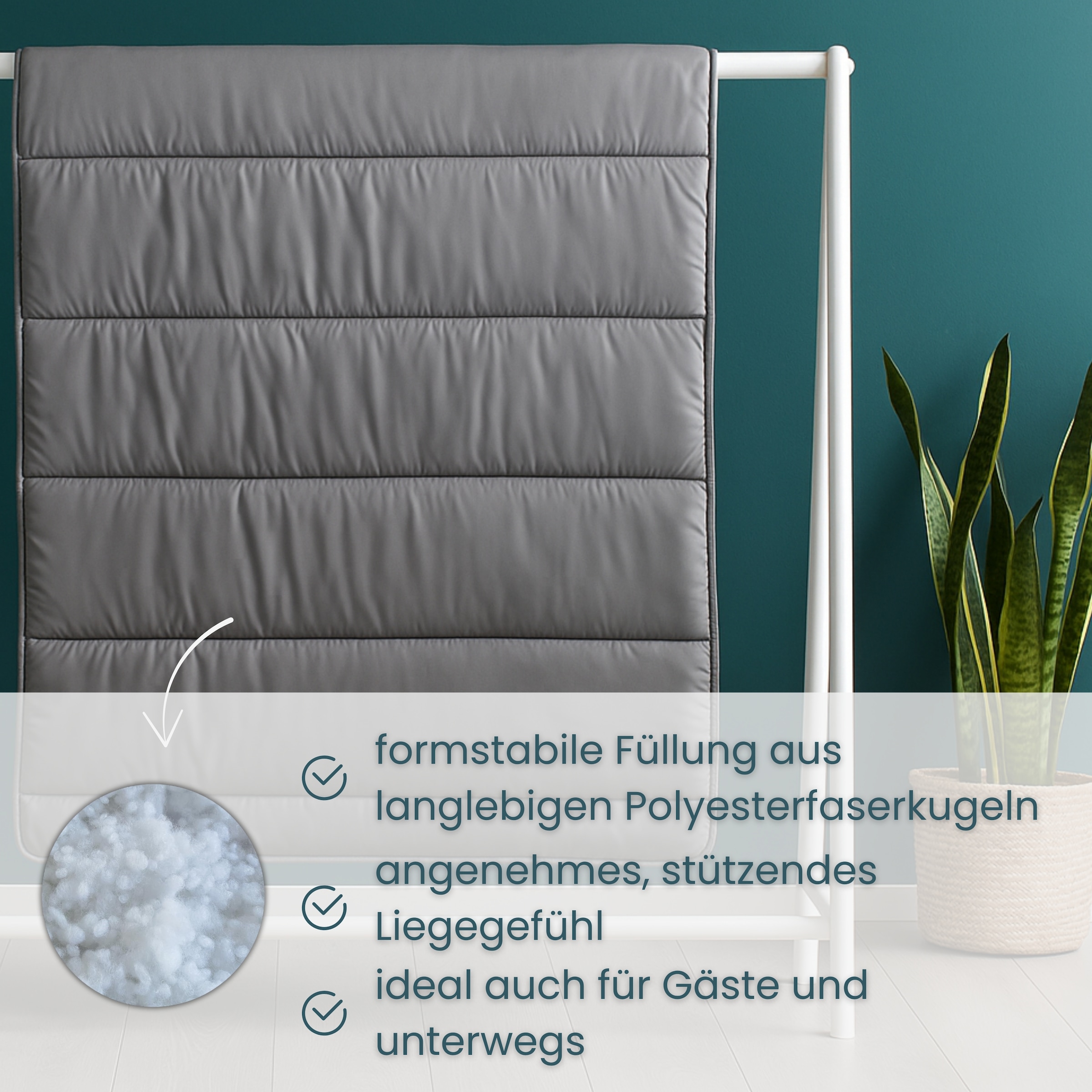 OTTO home Microfaserbettdecke »Clarra, Bettdecke 135x200 cm, 155x220 cm, 200x200 cm« leicht Füllung Polyester Bezug Polyester 1 Stk. tlg. Bettdecken in grau, Sommer, Winter, 4 Jahreszeiten, Decke