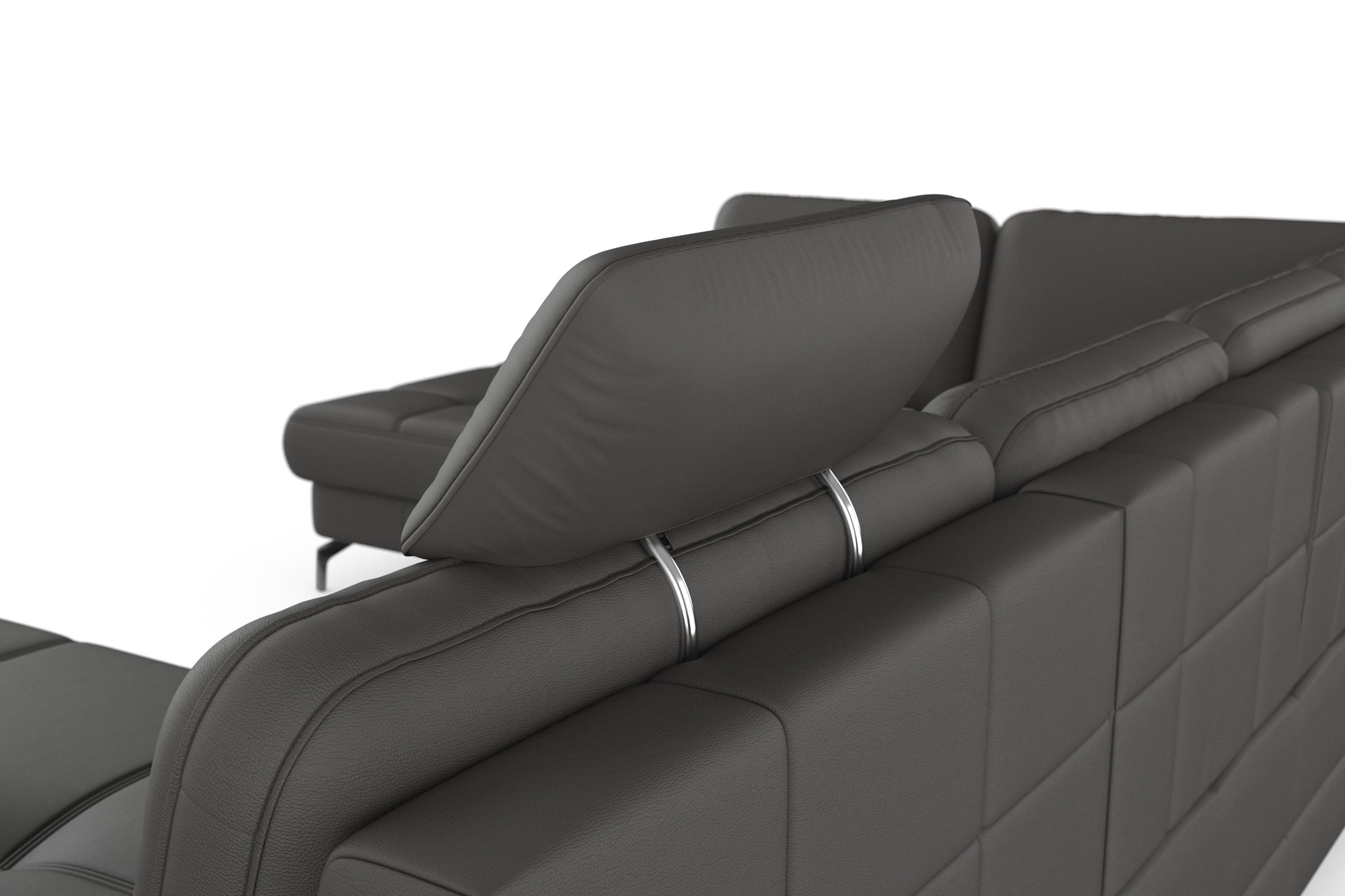 sit&more Wohnlandschaft »Bendigo U-Form«, inklusive Sitztiefenverstellung, Bodenfreiheit 12 cm, in 2 Fußfarben