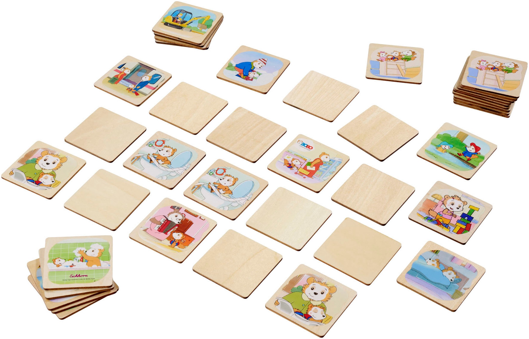 EICHHORN Kinder Spiel "Bobo Siebenschläfer, Memo-Spiel", bunt, Holz, Spiele, FSC - schützt Wald