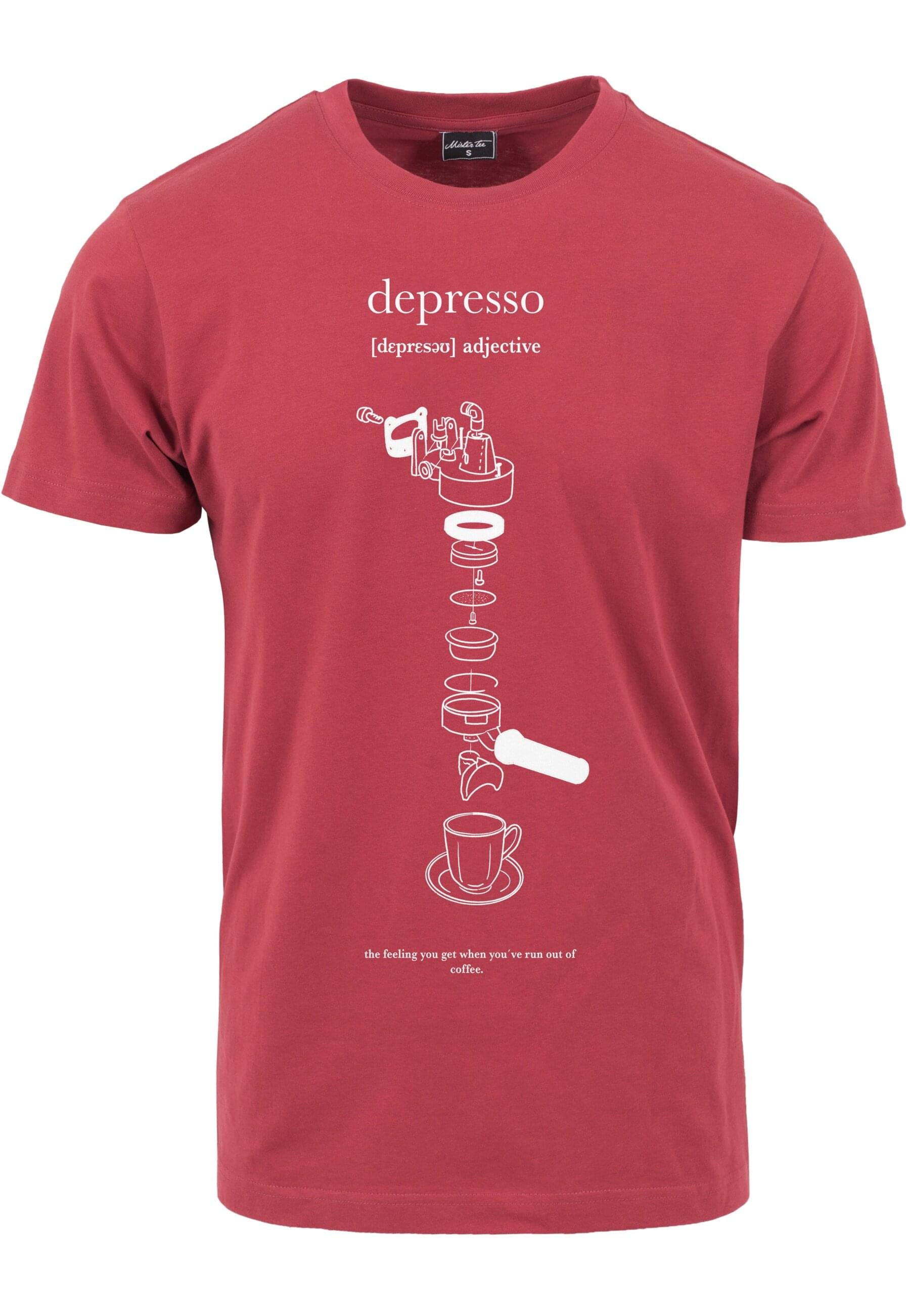 MisterTee Kurzarmshirt "MisterTee Herren Depresso Tee" günstig online kaufen