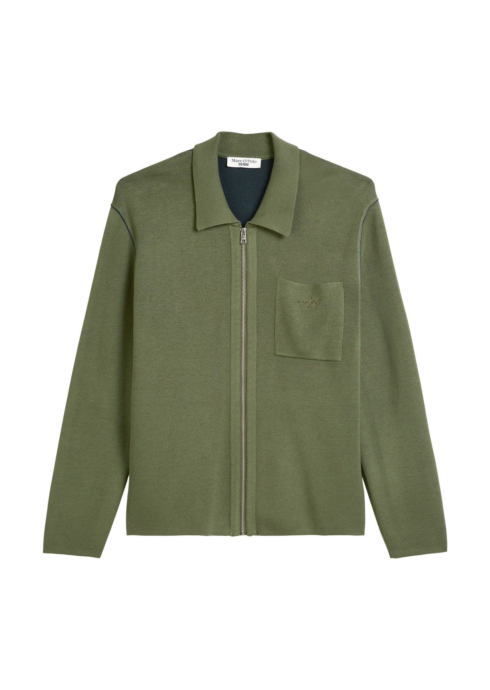 Marc O'Polo DENIM Cardigan »mit Reißverschluss und Polokragen«