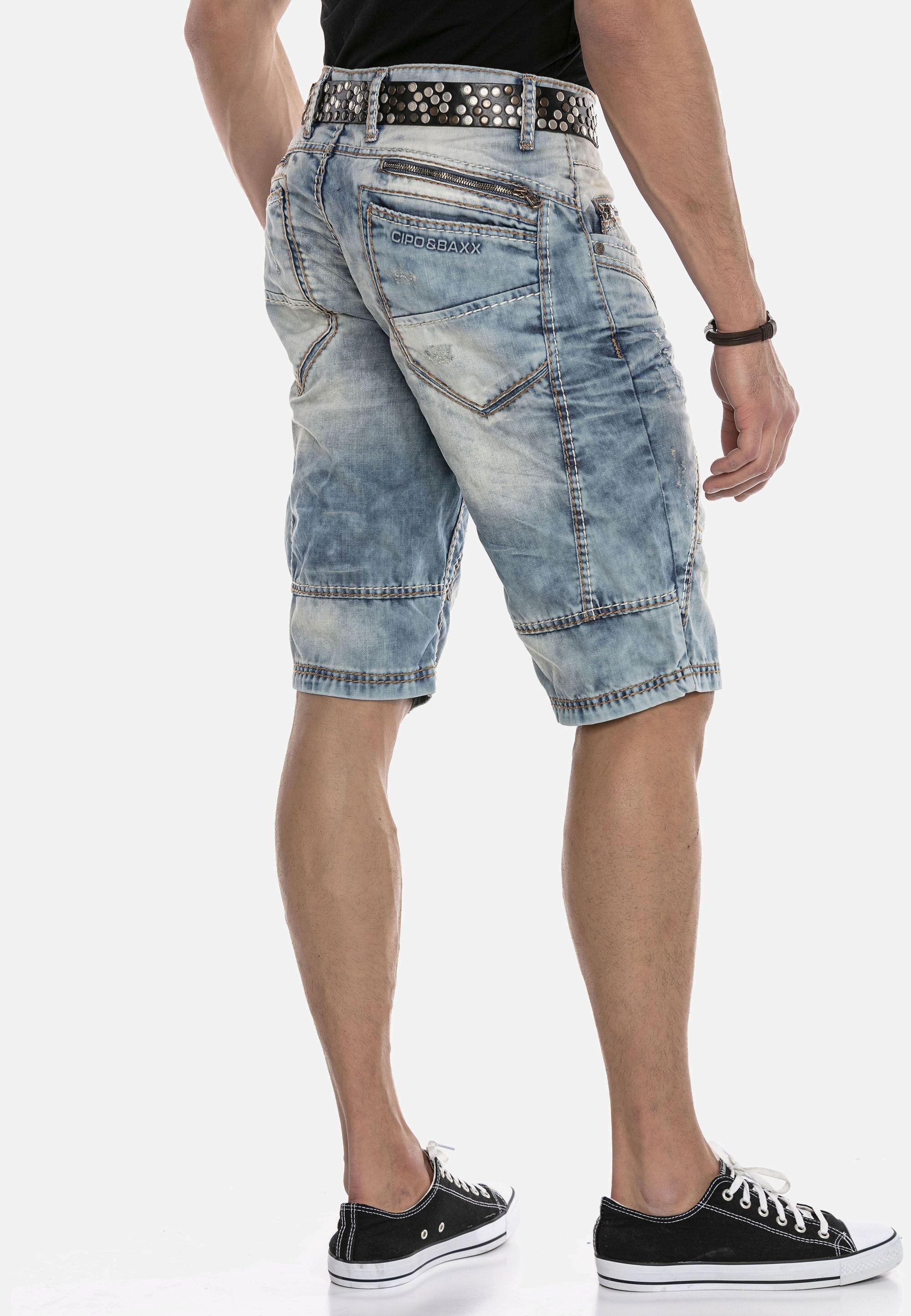 Cipo & Baxx Jeansbermudas »Bermuda & Short«, aus reiner Baumwolle