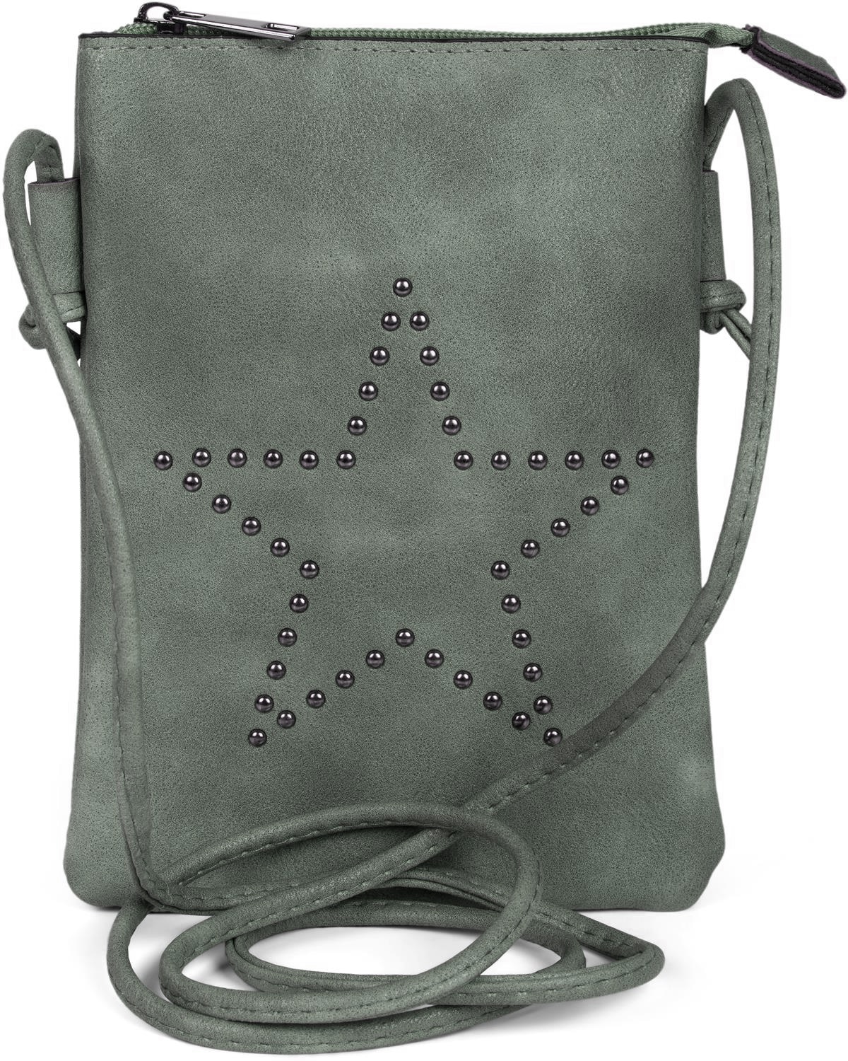 styleBREAKER Mini Bag "Mini Umhängetasche mit Nieten Stern"