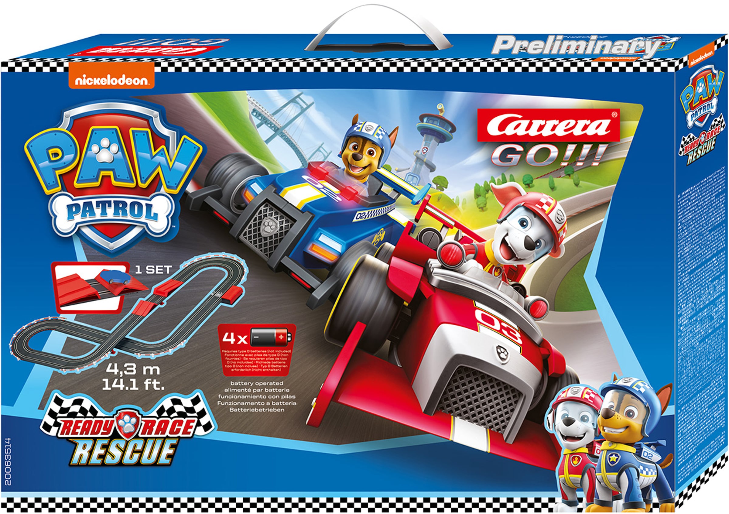 Autorennbahn »Carrera® GO!!! - PAW Patrol«, (Set)