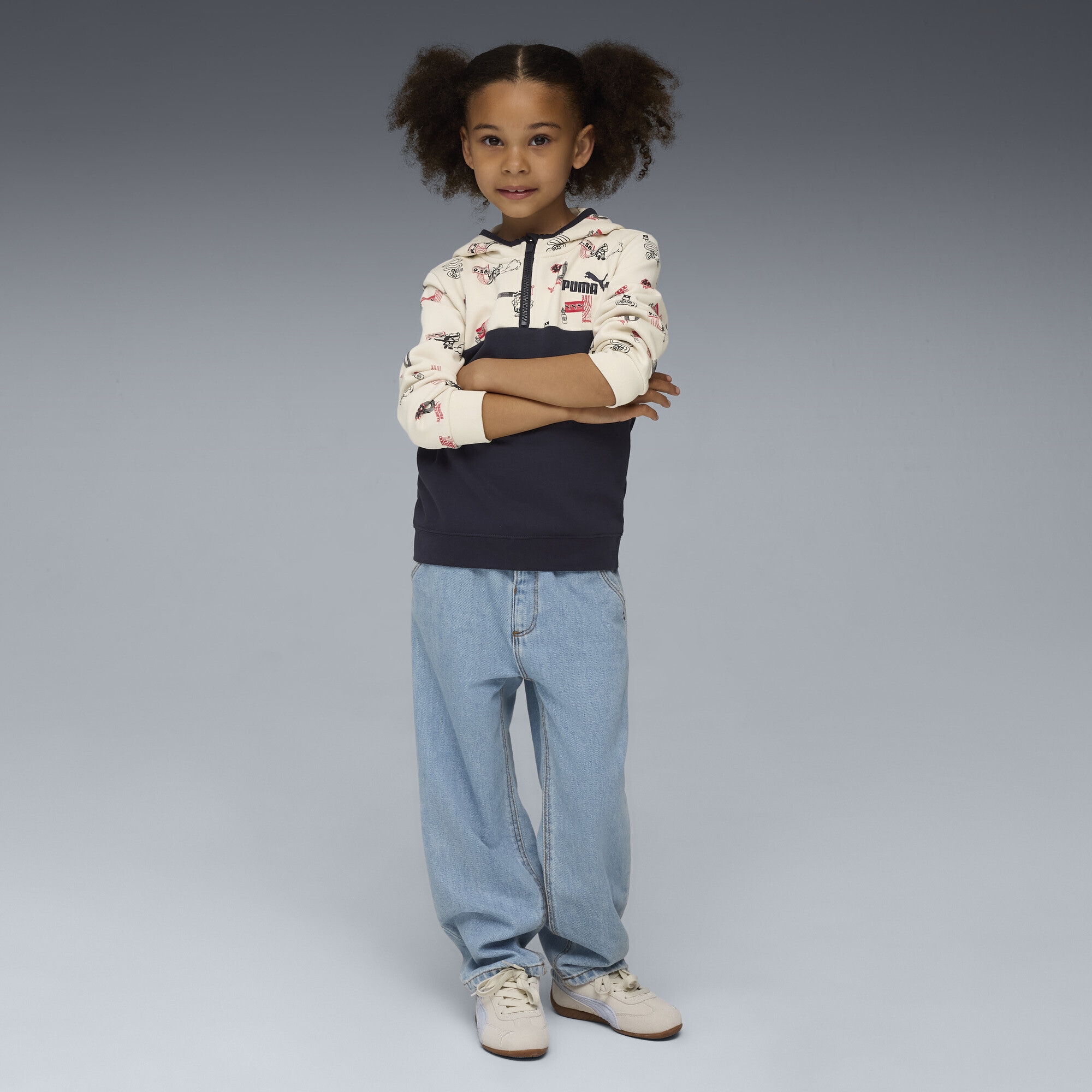 PUMA Sweatshirt »Little Runners Hoodie mit Reißverschluss bis zum Hals Kinder«