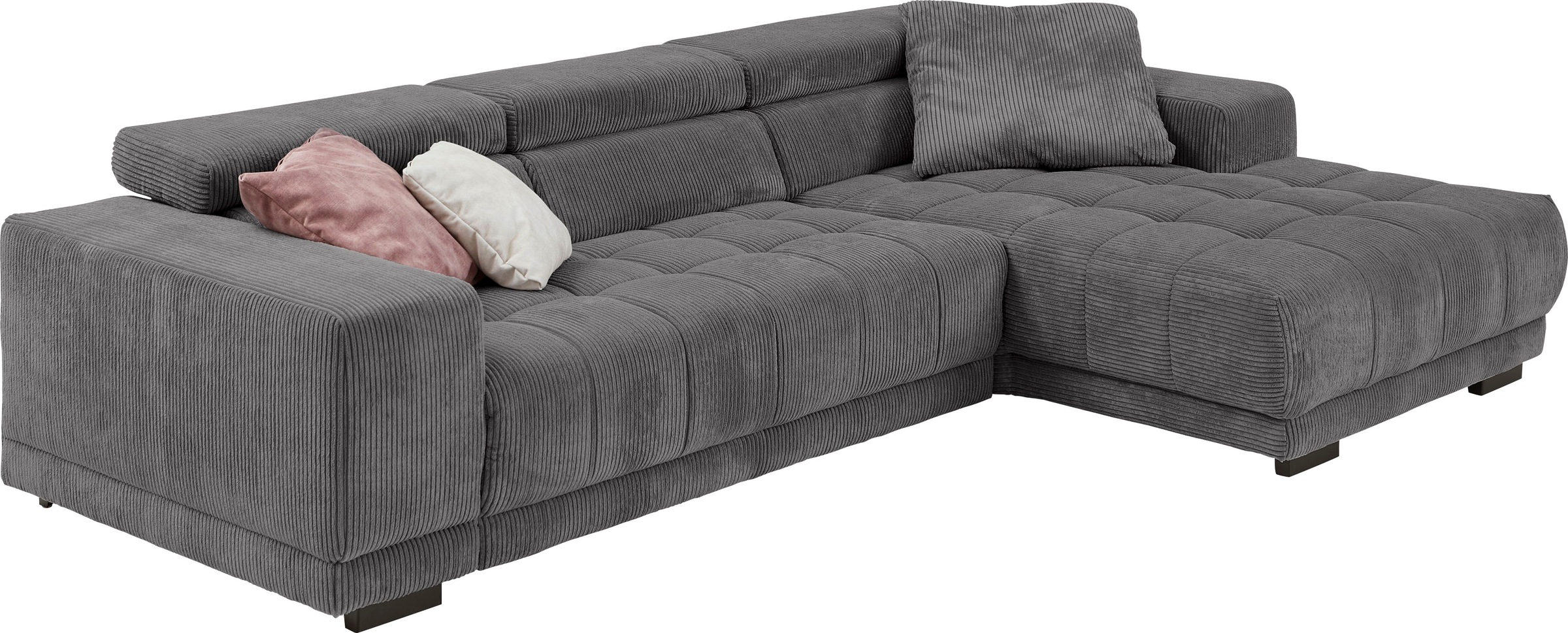 Die PlanBar Ecksofa »MP-IN15053 L-Form schmaler Schenkel«, mit Kopfteilverstellung, wahlweise mit manueller Vorziehbank