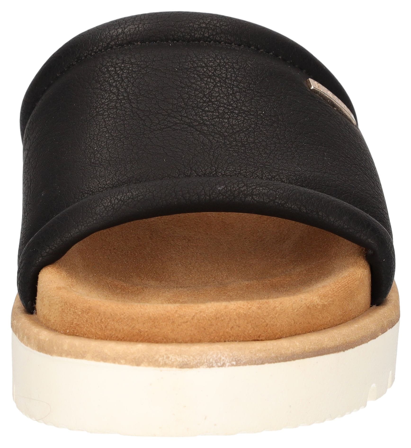 Mustang Shoes Pantolette, Plateausandale, Pool Slides, Sommerschuh mit Softfußbett