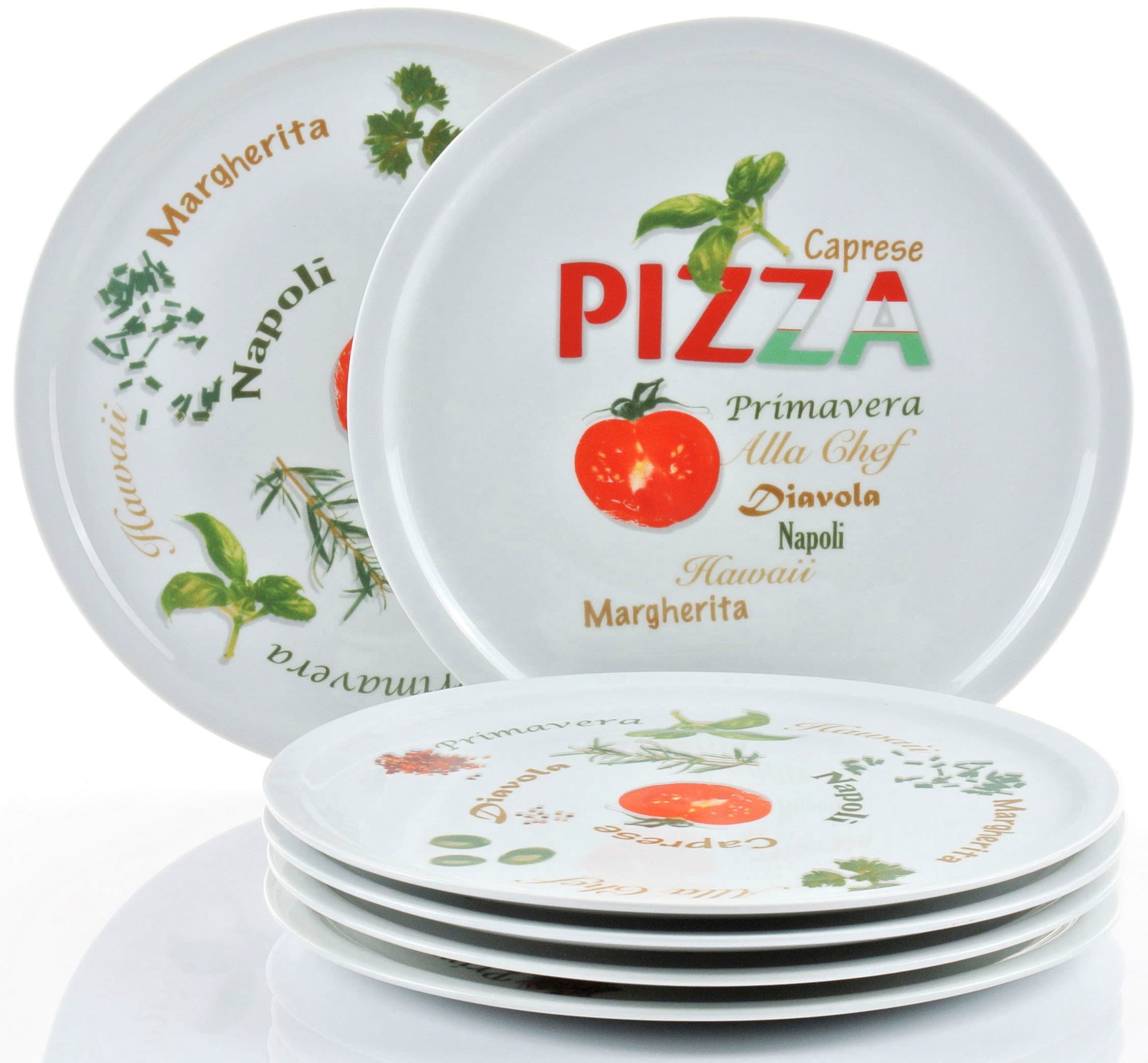 Retsch Arzberg Pizzateller »Italia«, (6 St.), Porzellan bestellen | BAUR