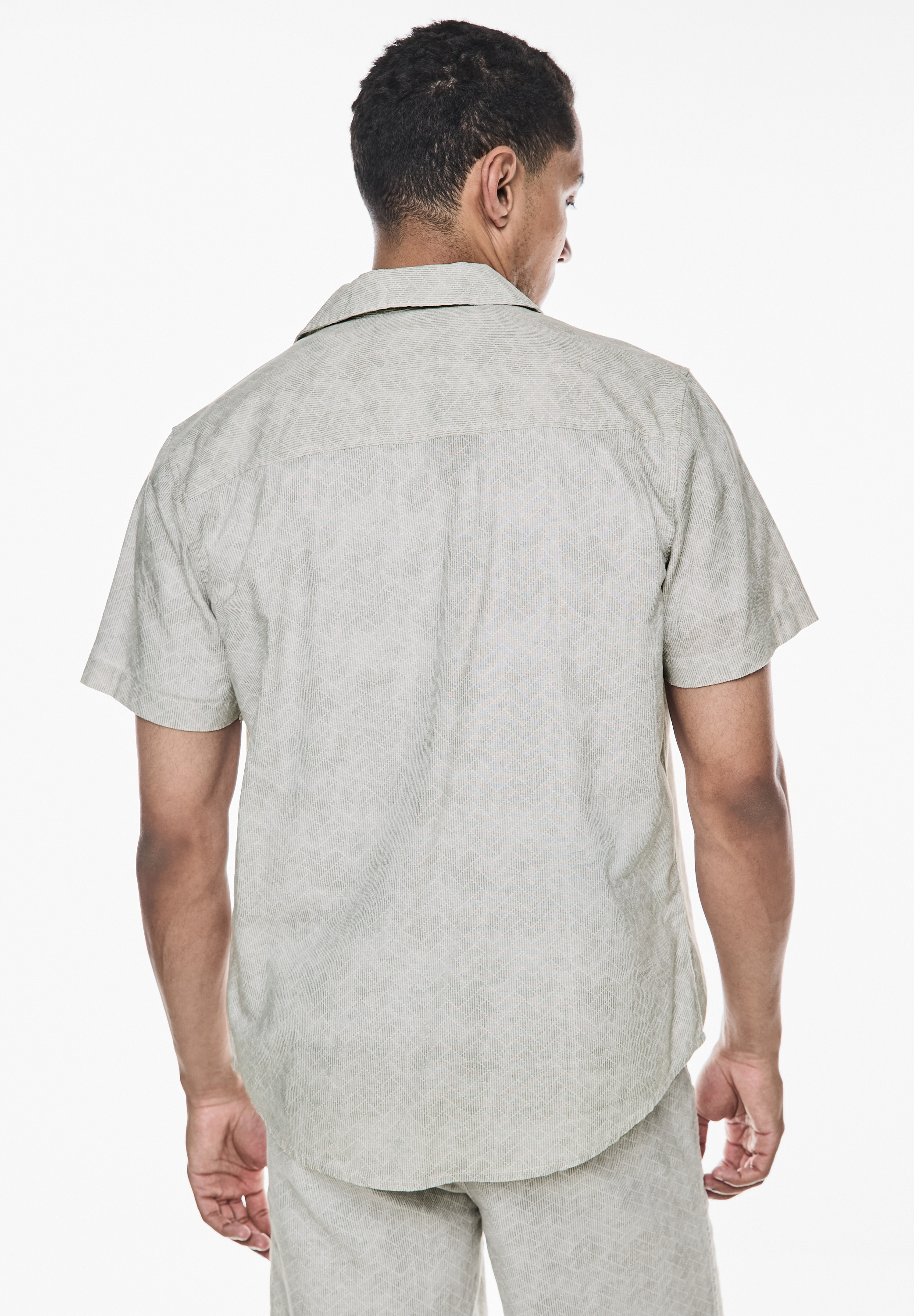 STREET ONE MEN Kurzarmhemd, Materialmix