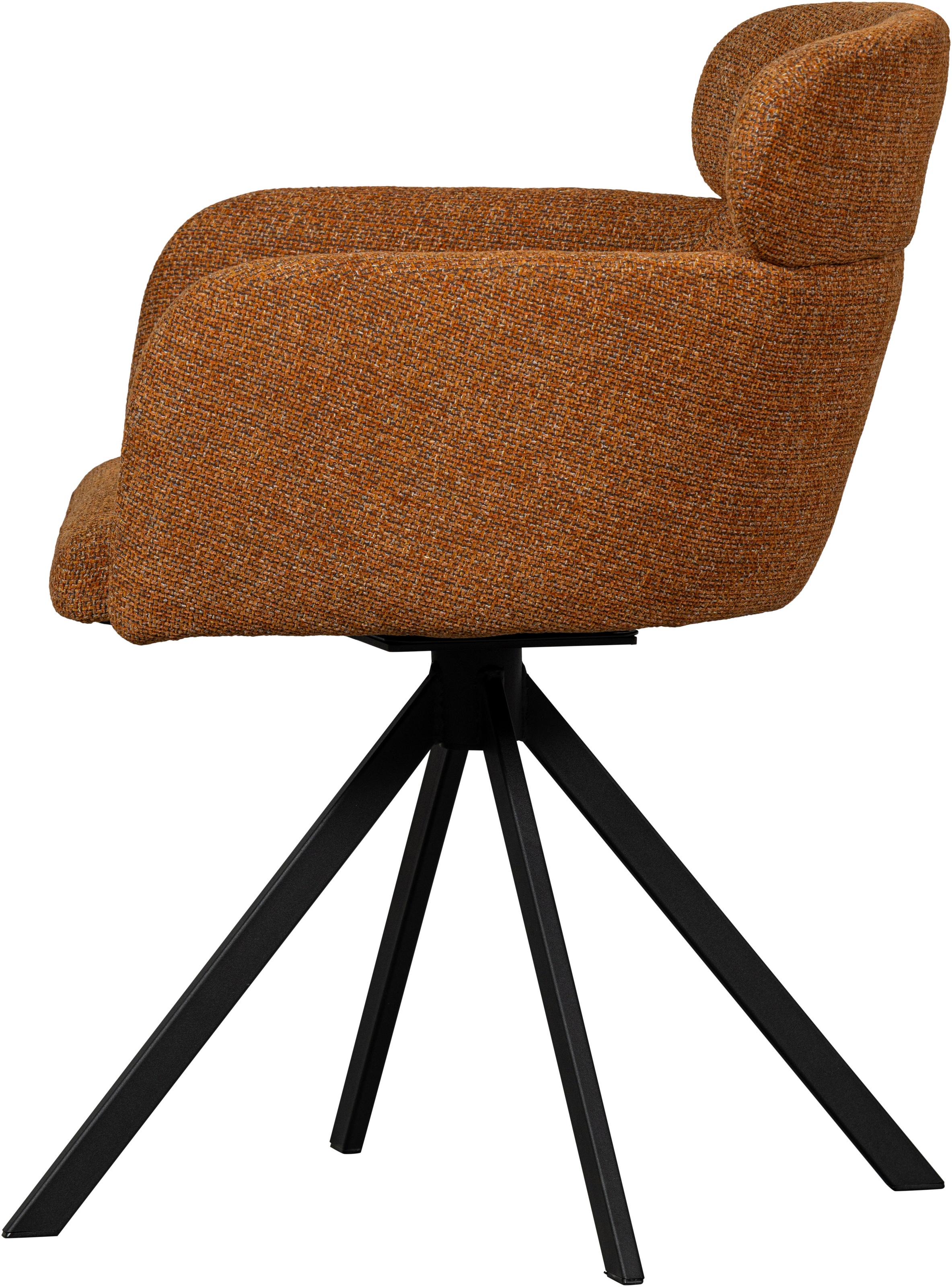 WOOOD Esszimmerstuhl »Fenne«, (Set), 2 St., Webstoff, Polterstuhl mit Drehfuß, gewebtem Stoff, Höhe 80 cm