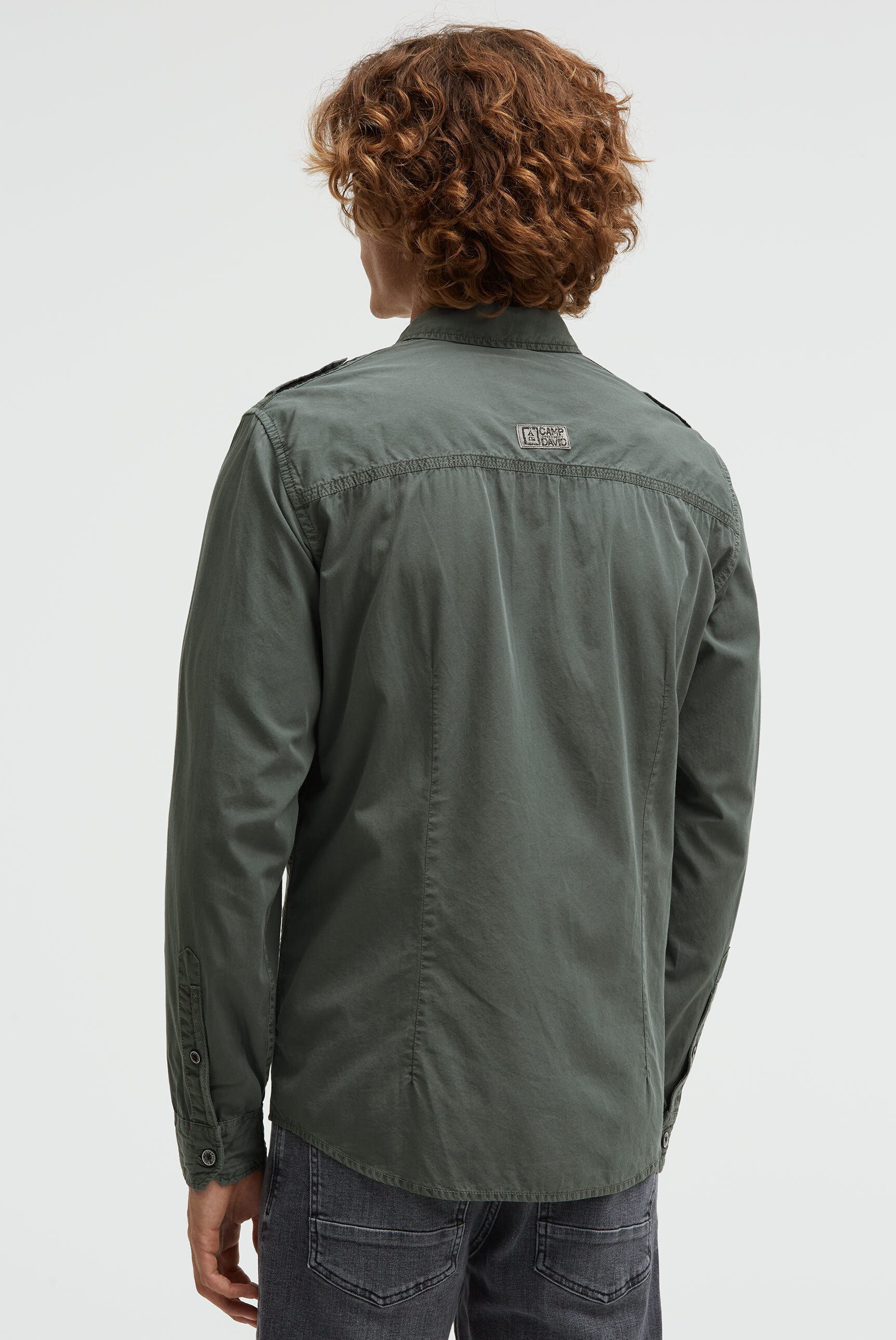 CAMP DAVID Langarmhemd mit Brusttaschen