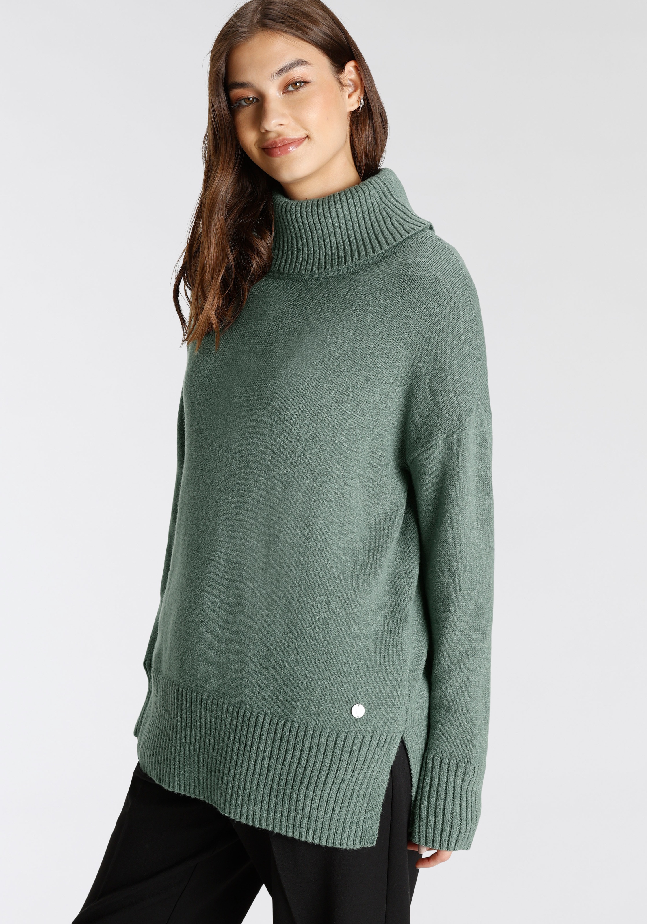 Tamaris Rollkragenpullover, in lässiger Form mit seitlichen Schlitzen günstig online kaufen