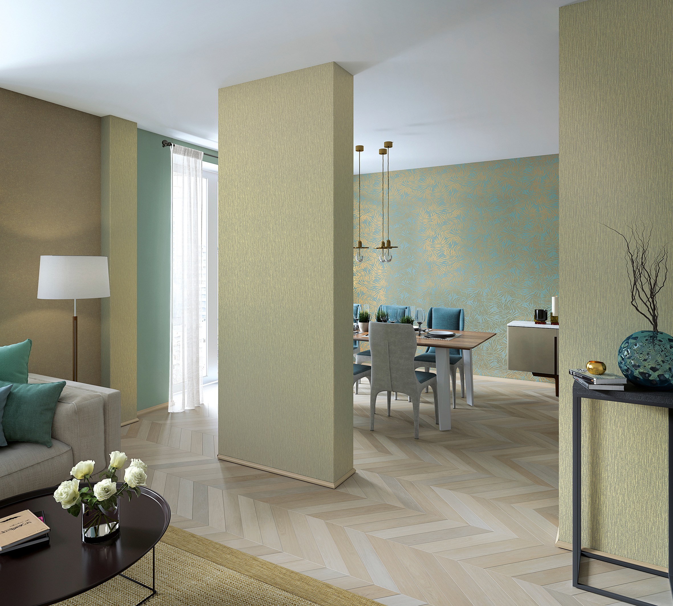 Marburg Vliestapete, uni, moderne Tapete für Wohnzimmer Schlafzimmer Küche