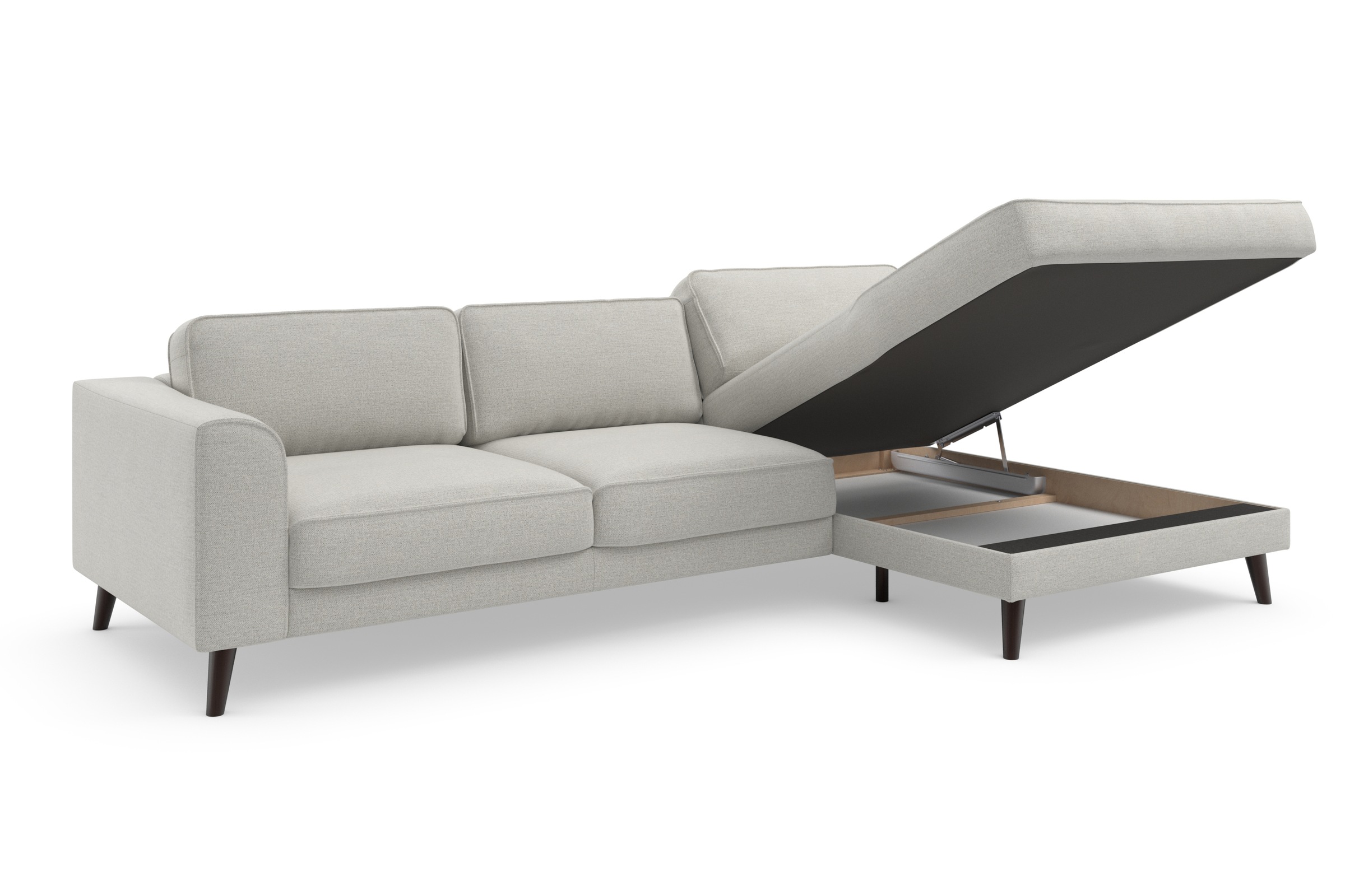 TRENDMANUFAKTUR Ecksofa »Lumber Jack, elegantes Designsofa, zeitlos modern, hoher Sitzkomfort«, wahlweise mit Bettfunktion u. Bettkasten, L-Form