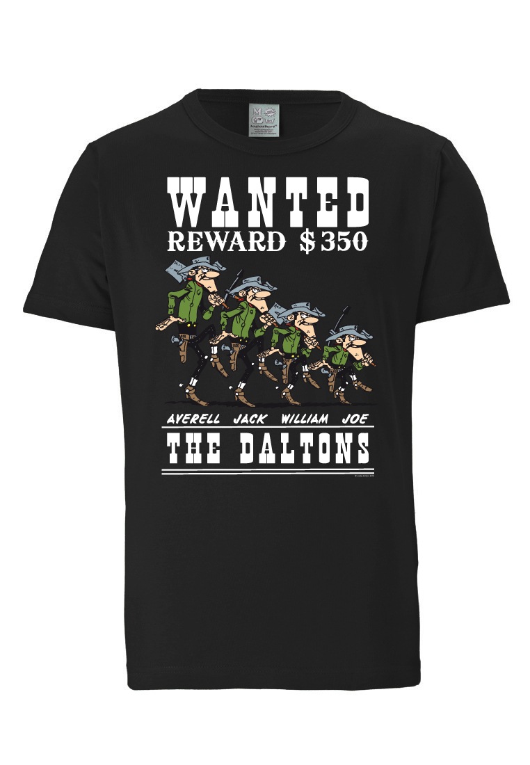 LOGOSHIRT T-Shirt »Lucky Luke - The Daltons - Wanted«, mit coolem Retro-Druck