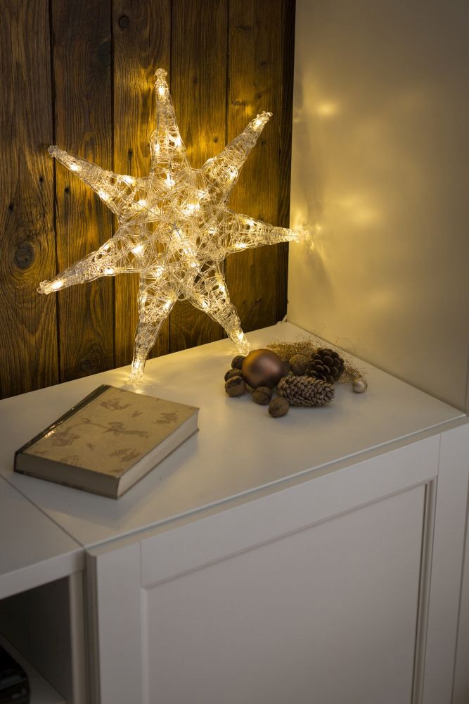KONSTSMIDE LED Stern »LED Acryl Stern«, 32 warm weiße Dioden