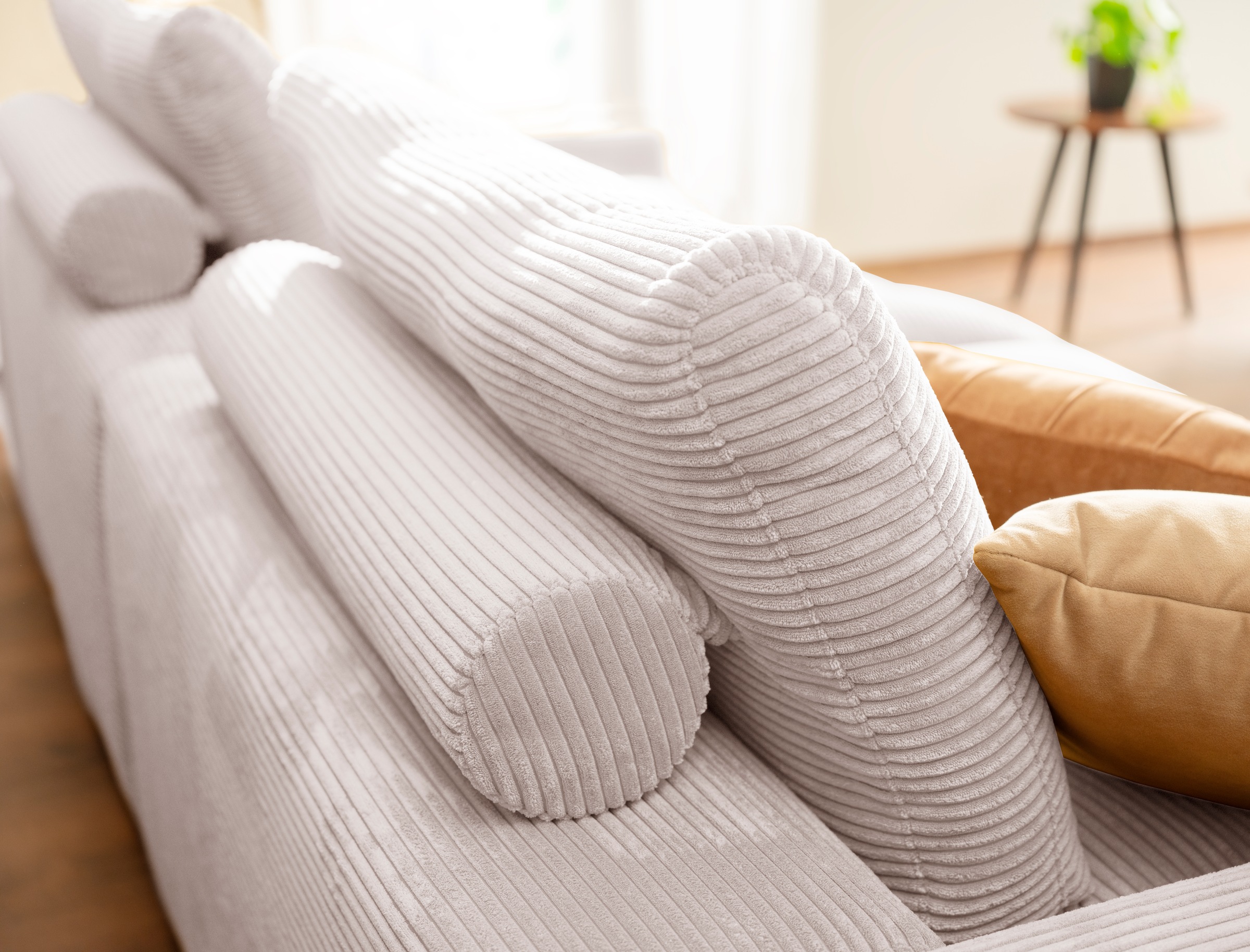 alina Big-Sofa »Sandy«, 266 cm breit und 123 cm tief, in modernem Cordstoff