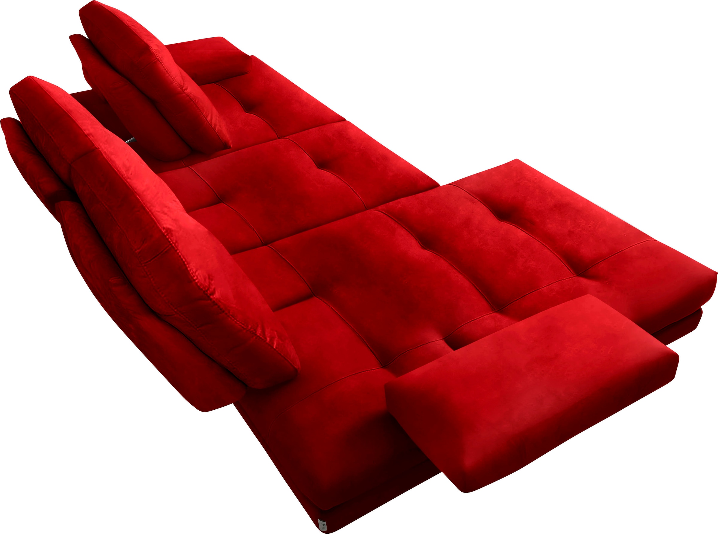 CALIA ITALIA Ecksofa »Toby Wing, L-Form, Designsofa mit sensationellem Sitzkomfort«, inklusive Sitztiefenverstellung, Füße in chrom glänzend