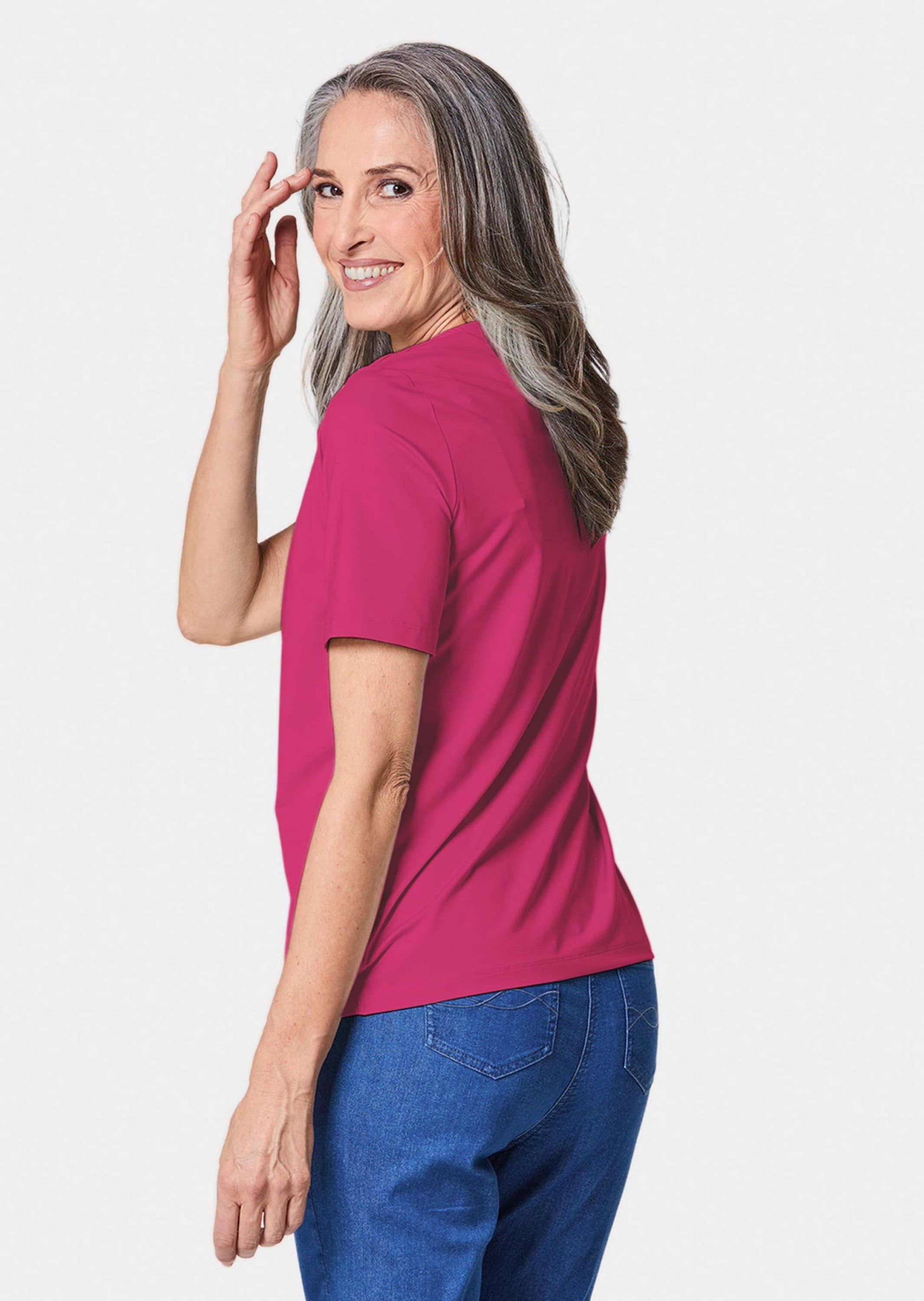 GOLDNER Langarm-Poloshirt »Shirt Gepflegtes Shirt in formstabiler Ware«