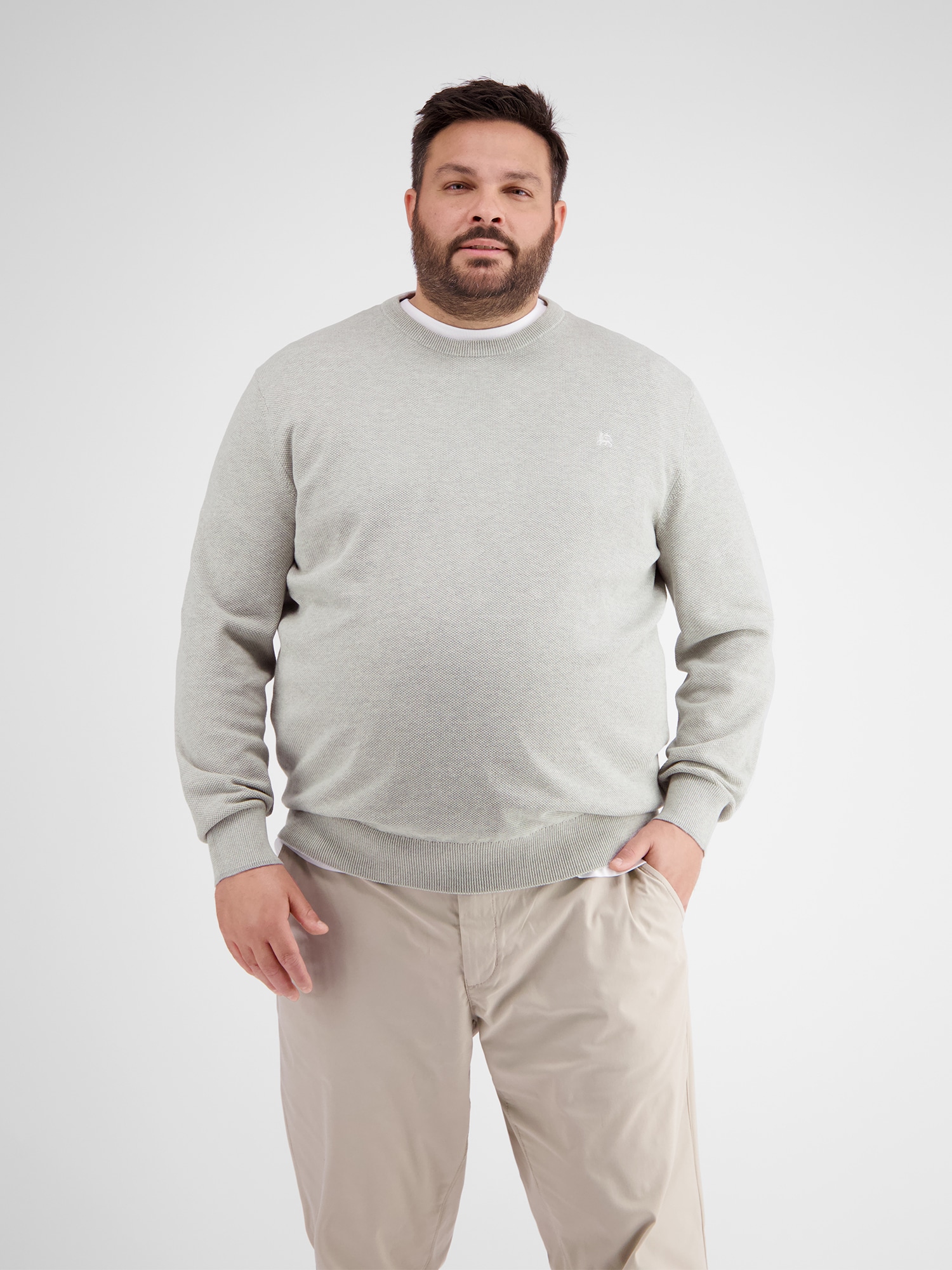 LERROS Strickpullover "LERROS Strickpullover, gerippt" günstig online kaufen