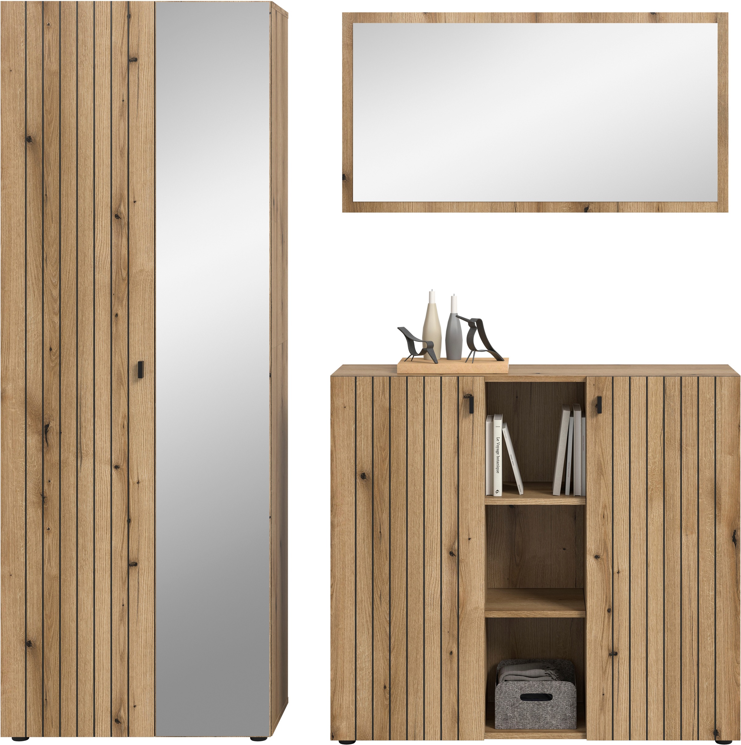 Home affaire Garderoben-Set "TATIO, 3-tlg. Garderobenkombination, Breite: 1 günstig online kaufen