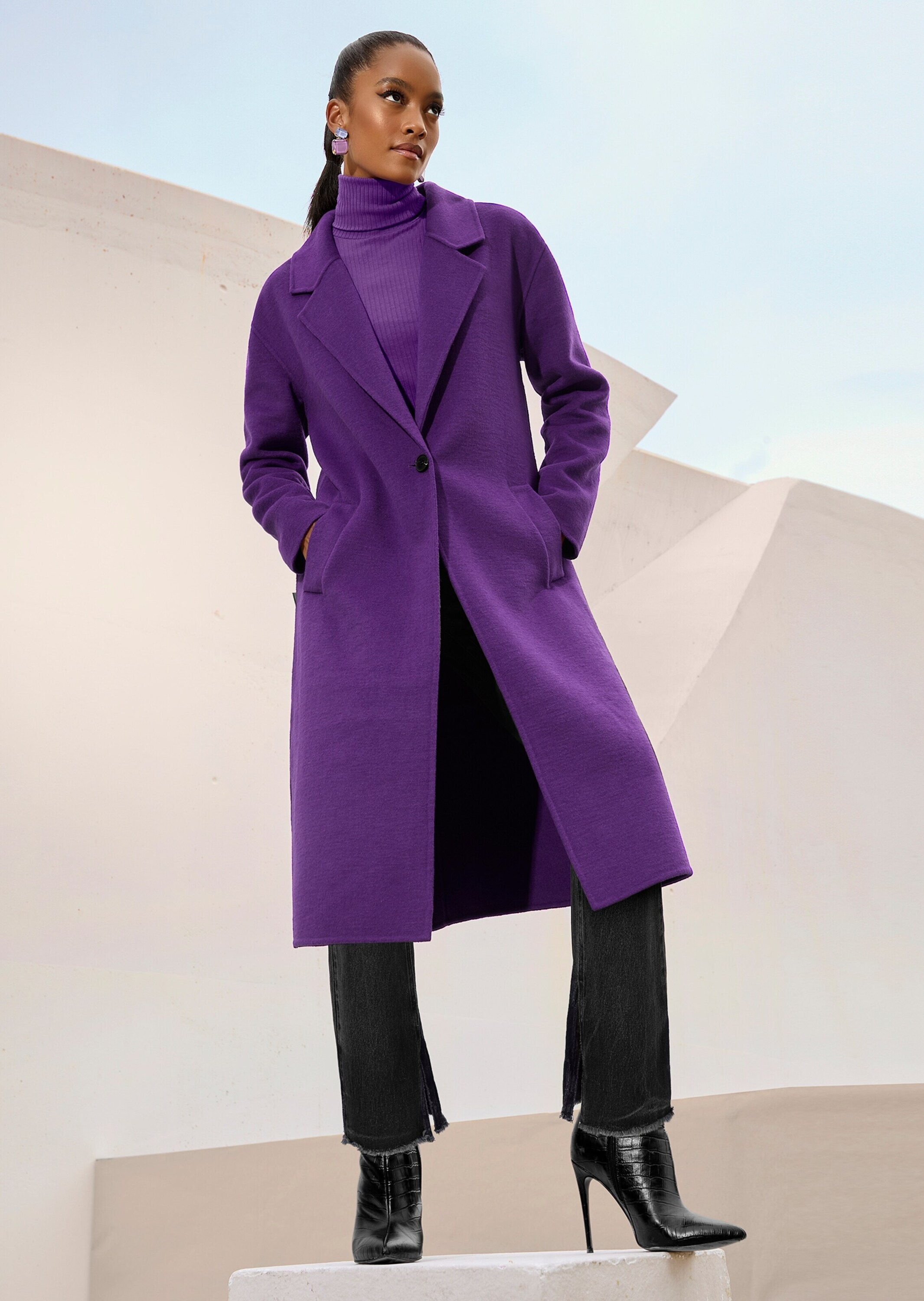 MADELEINE Langmantel »Mantel Taillierter Mantel aus Wolle«