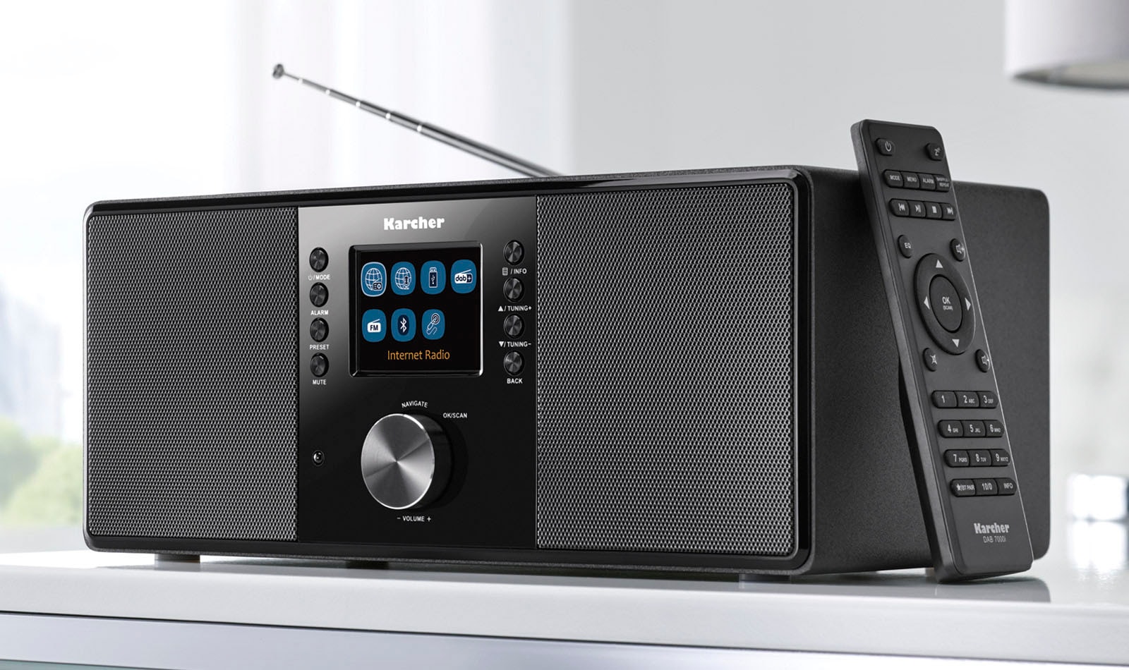 Karcher Internet-Radio »DAB 7000i«, (Bluetooth-WLAN Digitalradio (DAB+)-Internetradio-FM-Tuner mit RDS-UKW mit RDS 14 W)
