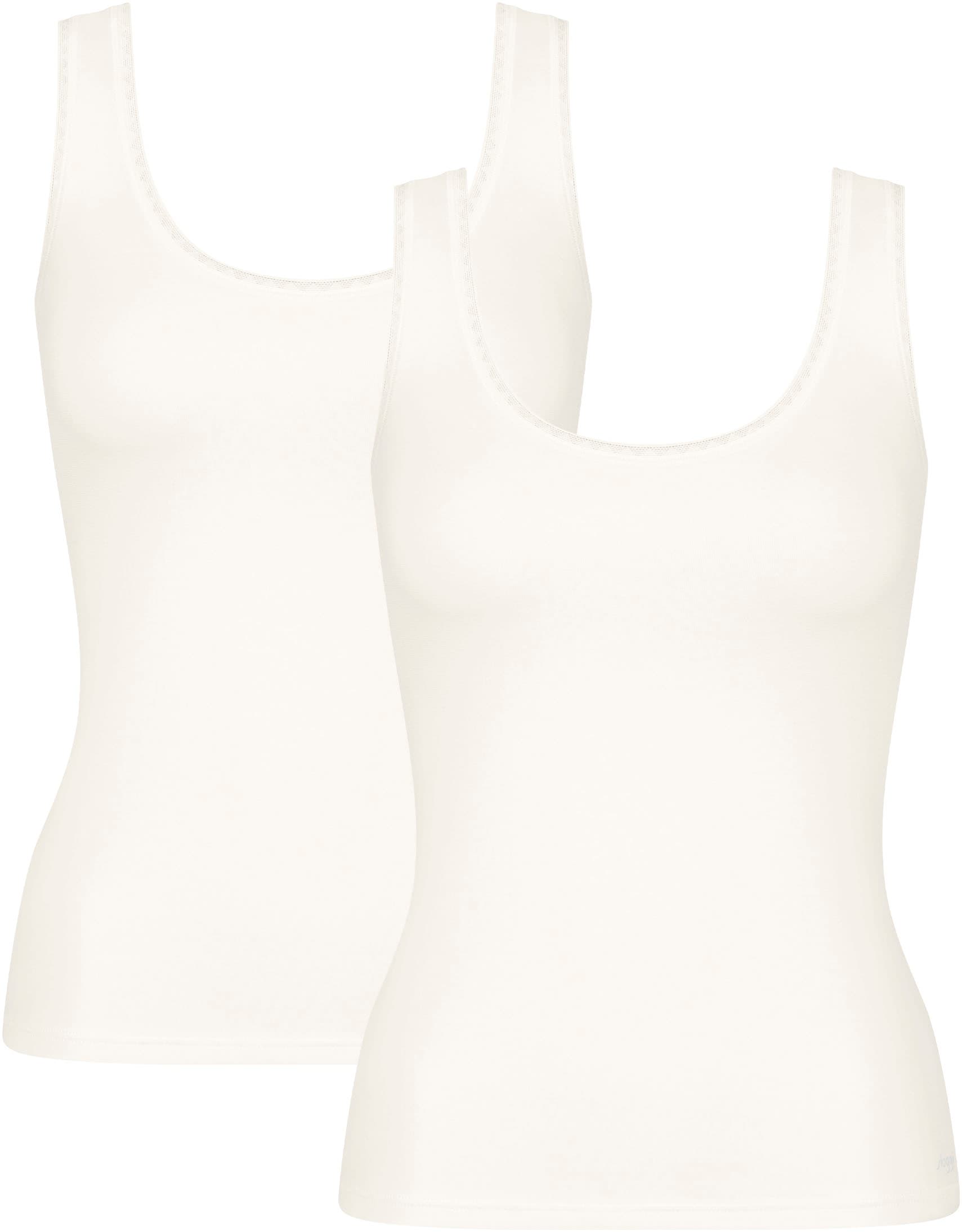 sloggi Unterhemd "GO Tank Top C2P", (2er Pack), zarte Spitzendetails