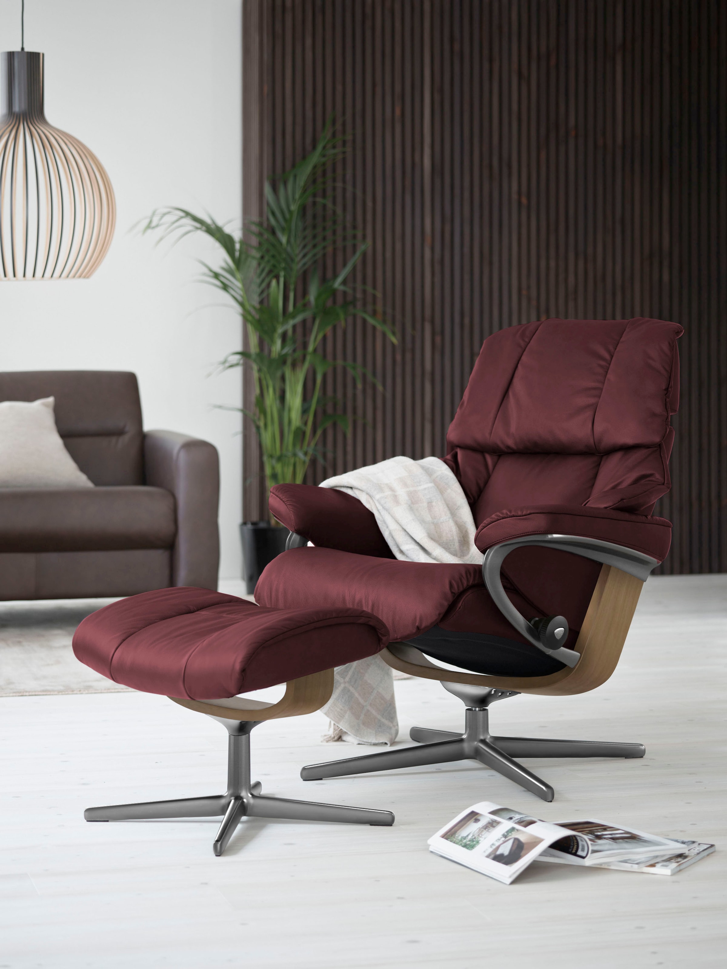 Stressless® Fußhocker »Reno«, mit Cross Base, Größe S, M & L, Holzakzent Eiche