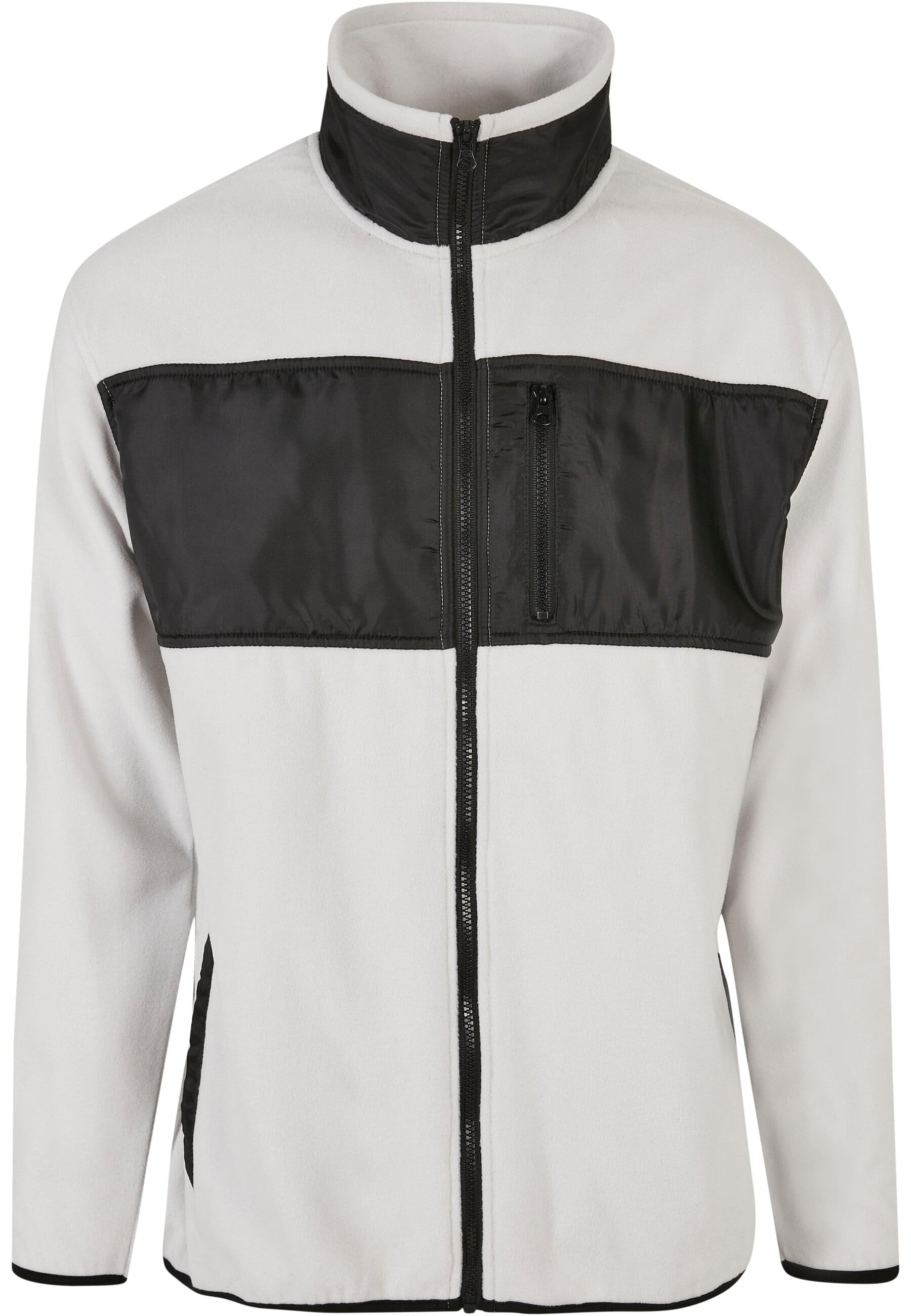 URBAN CLASSICS Fleecejacke "Urban Classics Herren Patched Micro Fleece Jacket", (1 St.), ohne Kapuze