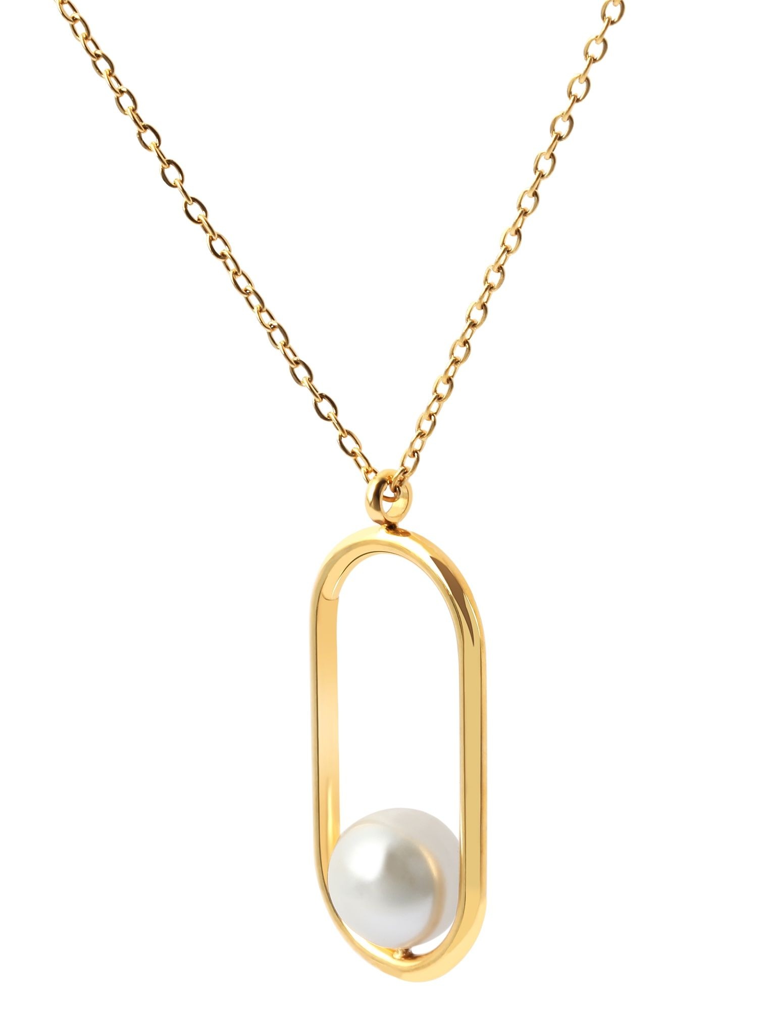 Adelia´s Kette ohne Anhänger »Halskette aus Edelstahl mit Perle 45 cm« Ein Geschenk, das Freude macht