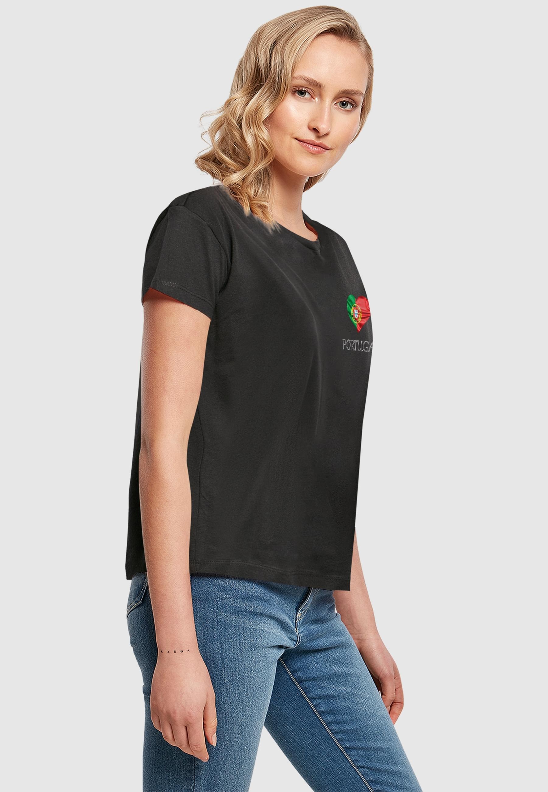 Merchcode T-Shirt »Merchcode Ladies Merchcode Football - Portugal T-shirt«, (1 tlg.)