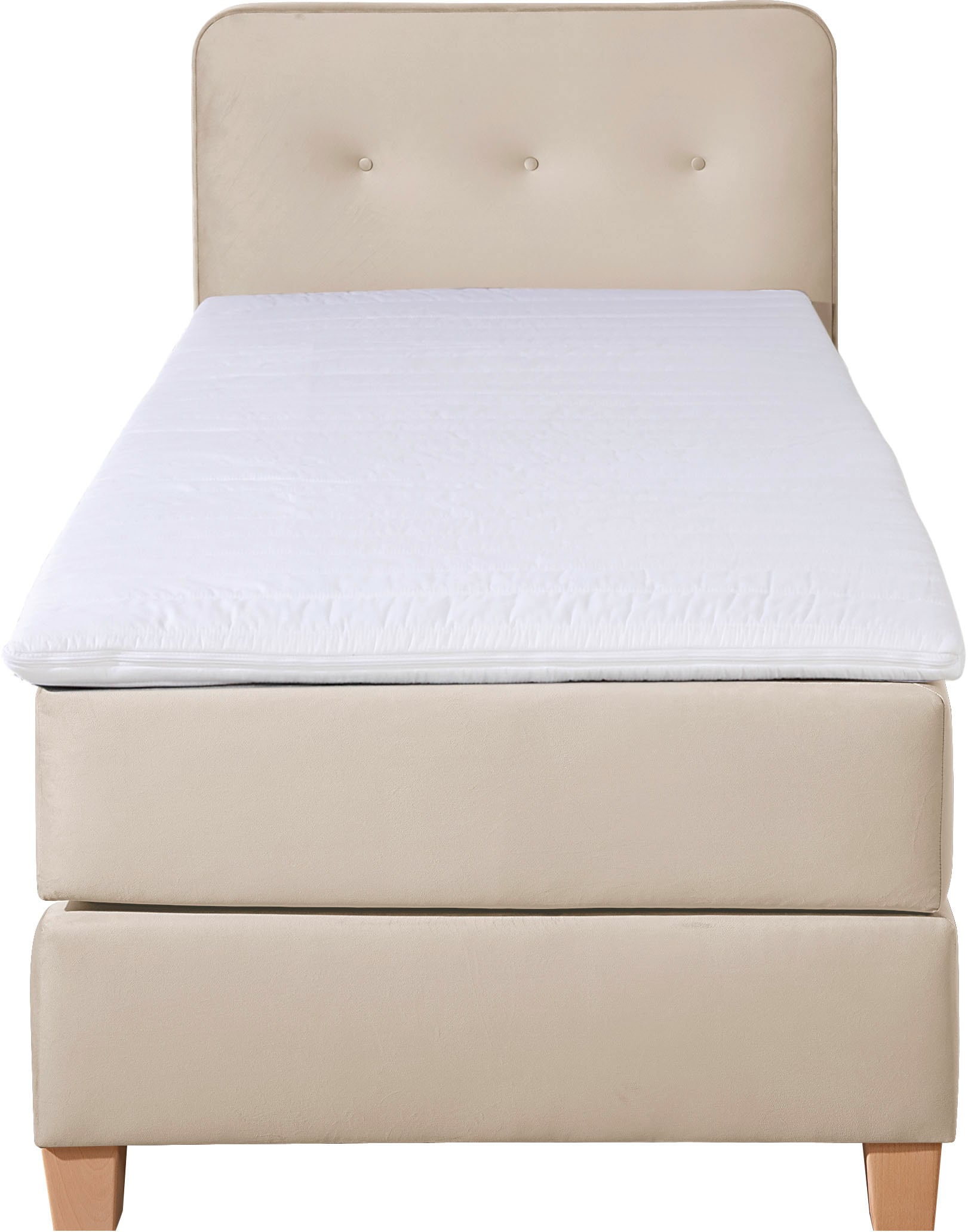 Home affaire Boxspringbett »Fargo«, inkl. Topper, in 3 Matratzenarten, in Samt- oder Strukturstoff