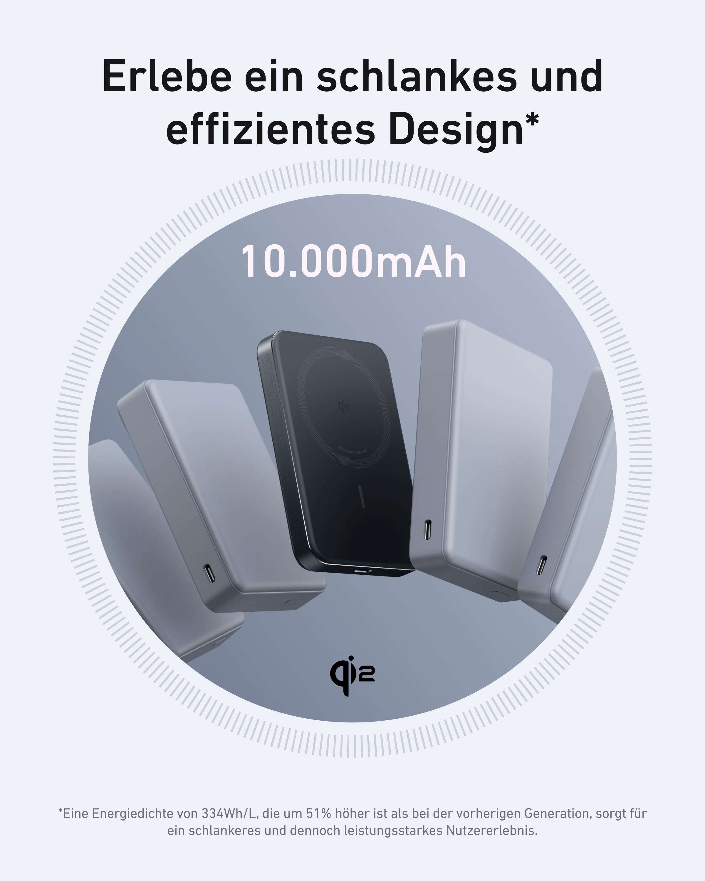 Anker Powerbank »MagGo Powerbank (10.000mAh, Slim)«, 10000 mAh