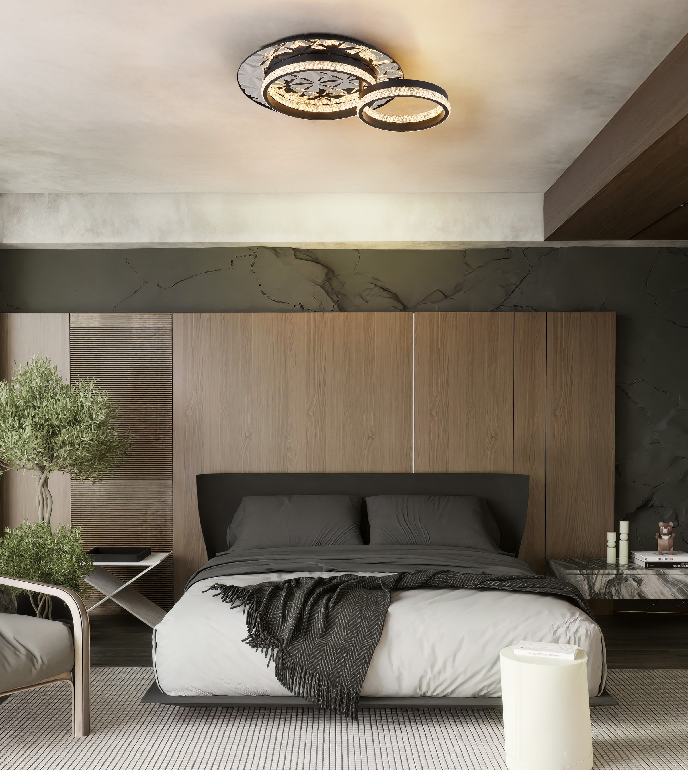 GLOBO LIGHTING Deckenleuchte »DELLA II« LED-Modul 1 Stk. Warmweiß Deckenlampe Wohnzimmer-Leuchte Schlafzimmer-Leuchte Flur Küche