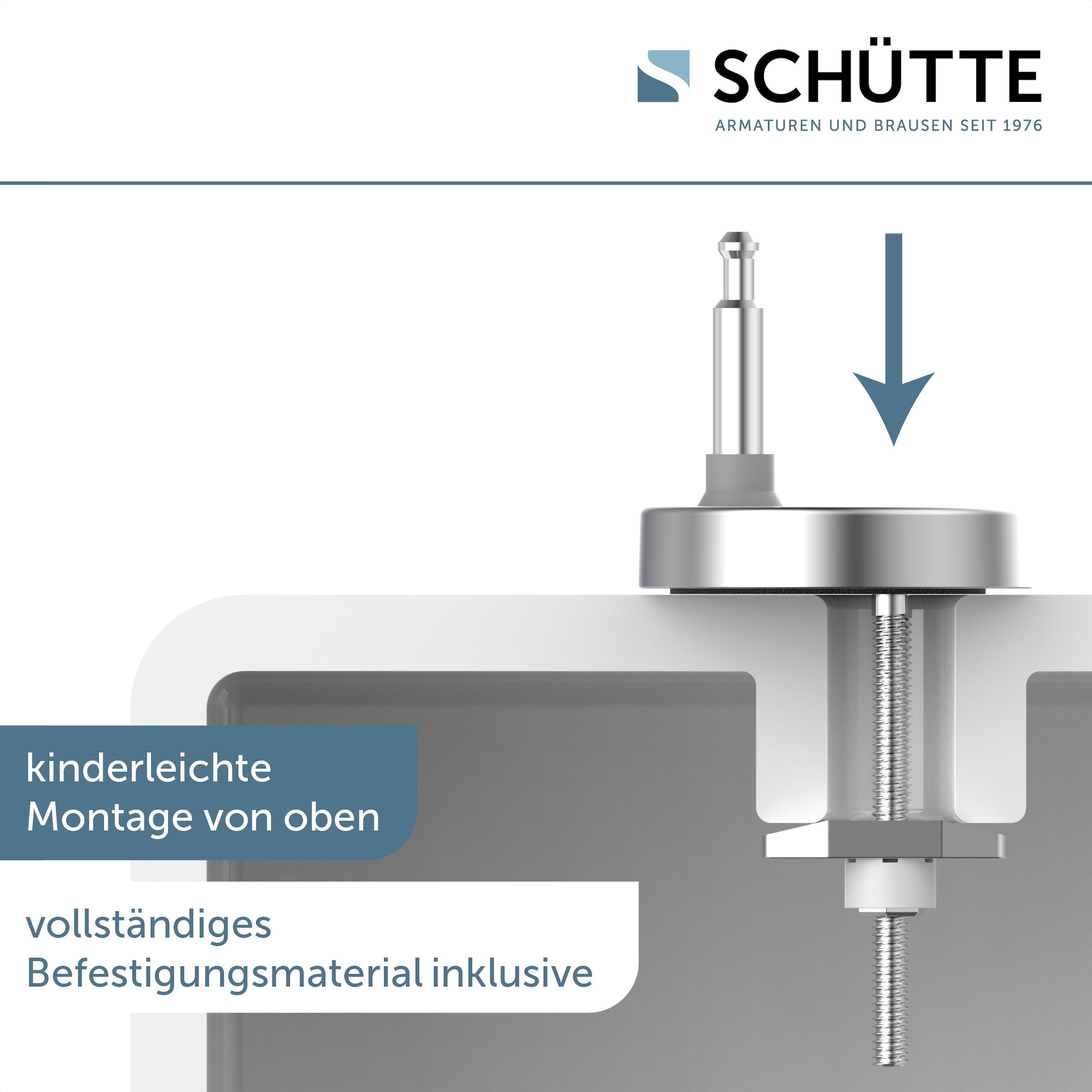 Schütte WC-Sitz »Duroplast, WHITE D-Form PRO 8«, (WC-Sitz, Befestigungsmaterial, Montageanleitung), mit Absenkautomatik und Schnellverschluss